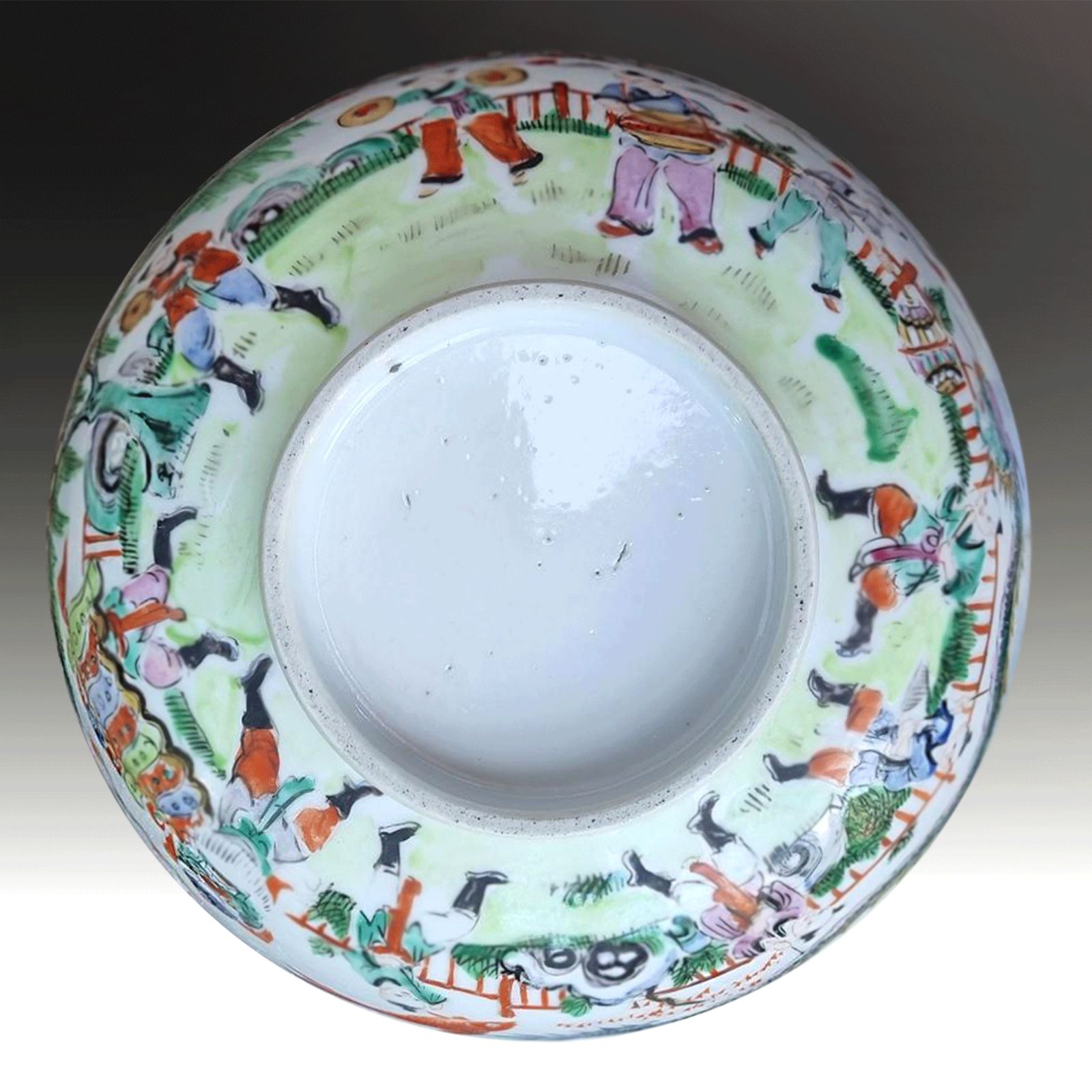 Chinese "Boys At Play"  Enamel Bowl  Qianlong Possibly Jiaqing Period 20.5cm D photo vintage