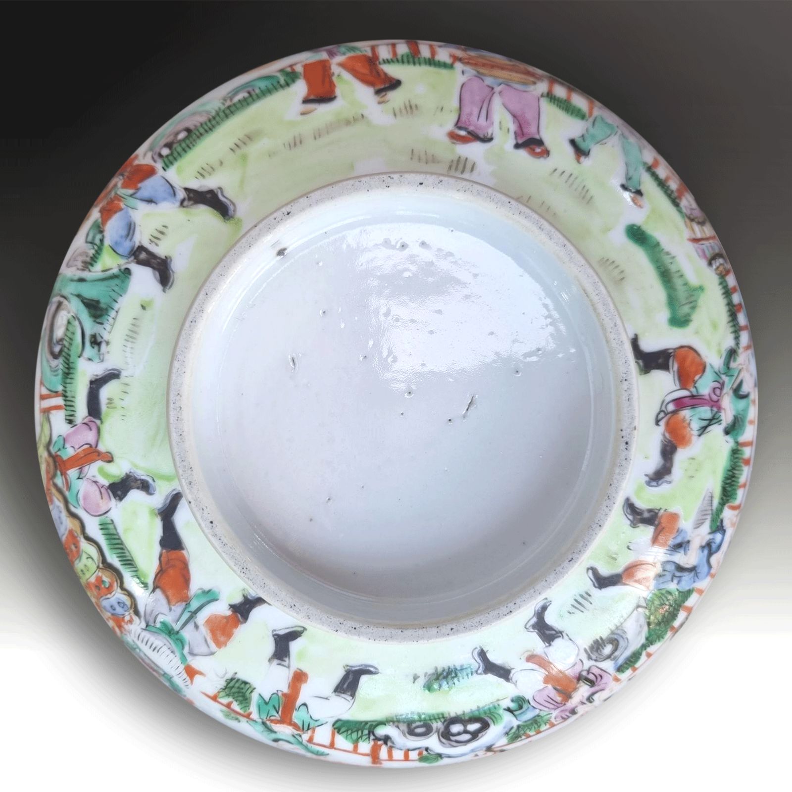 photo furniture Chinese "Boys At Play"  Enamel Bowl  Qianlong Possibly Jiaqing Period 20.5cm D