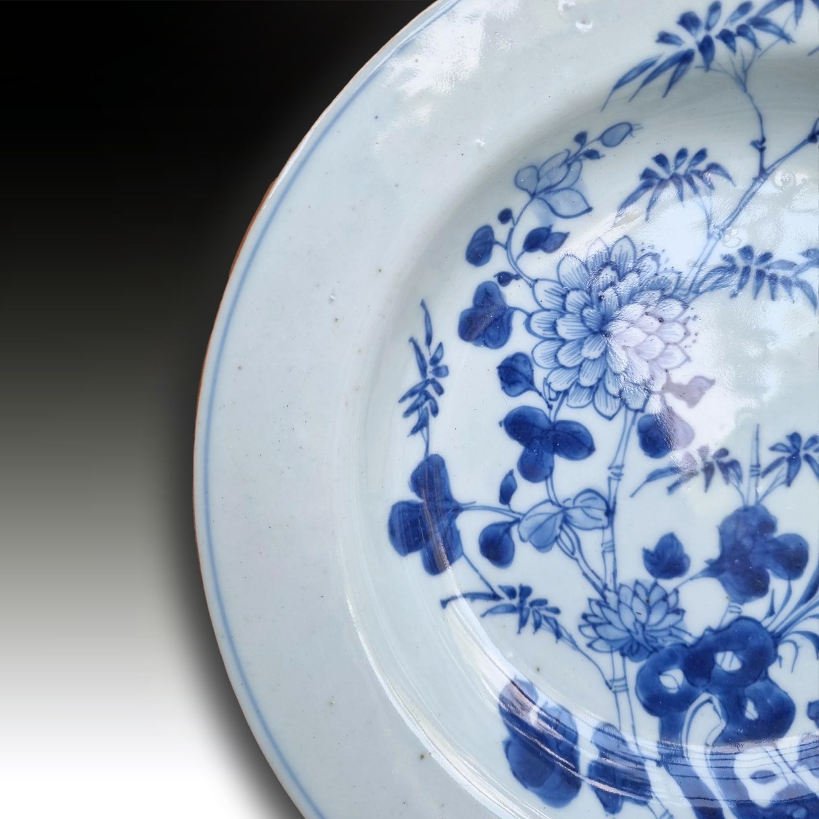 Chinese Yongzheng Period (1723 1735)  Cobalt Blue & White Dish 22.5cm Superb photo for sale