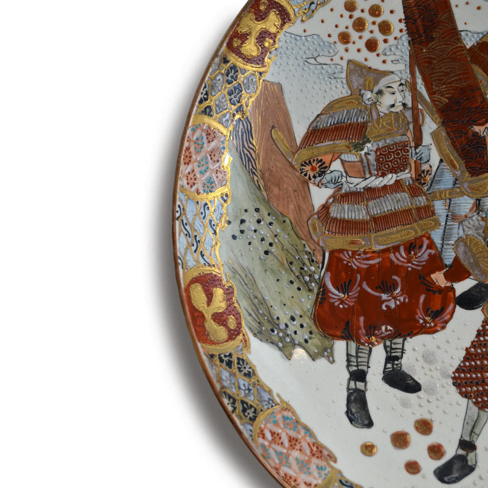 Japanese Satsuma Charger  Superb Quality  Imperial Moriage Meiji 32cm 12.5"D photo 295.0