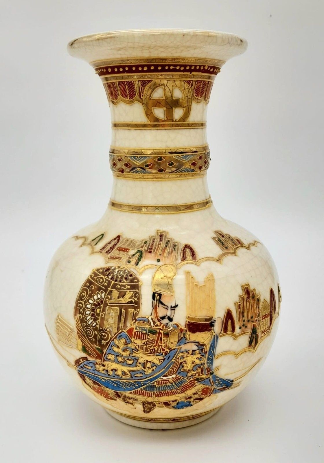 Japanese Meiji Kyo Satsuma Pair Of Vases Kusube Sennosuke  Superb Quality  19cmh photo furniture
