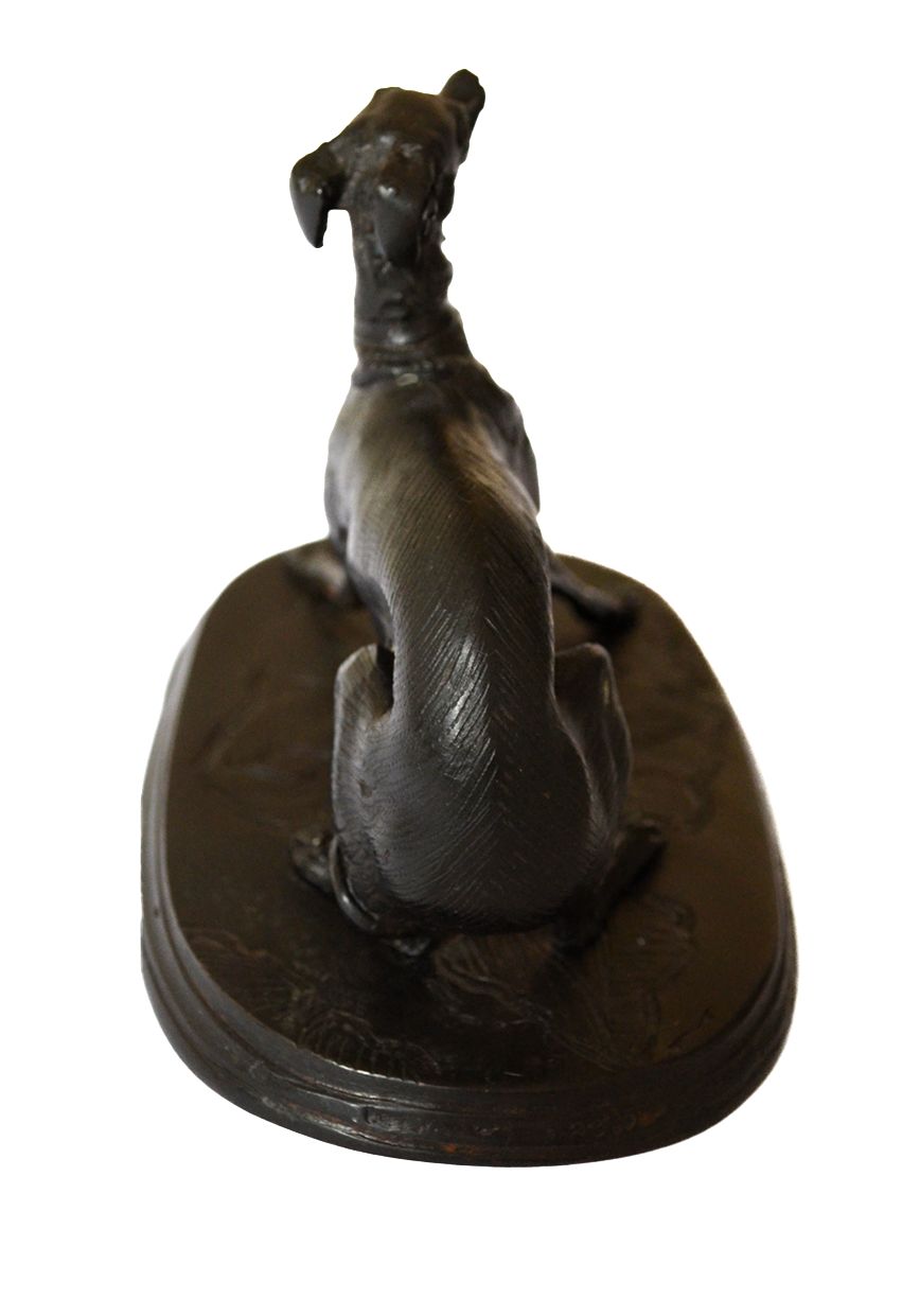 After Pierre Jules Mêne (French, 1810 1879) Bronze 'Giselle  Study Of A Whippet photo Art