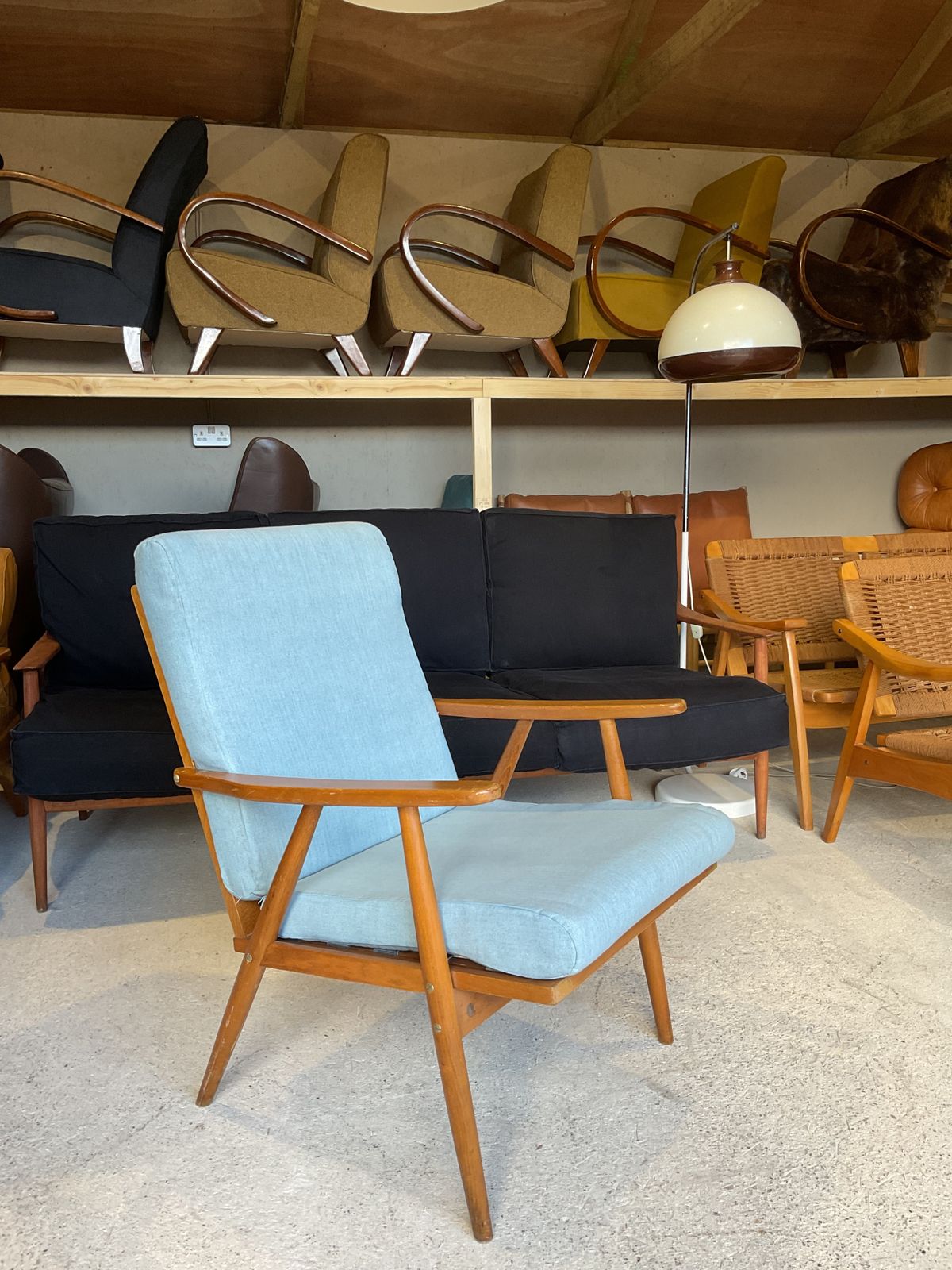 Hans Wegner Style Ge260 Armchair In Solid Oak Wood   1950s, Midcentury
