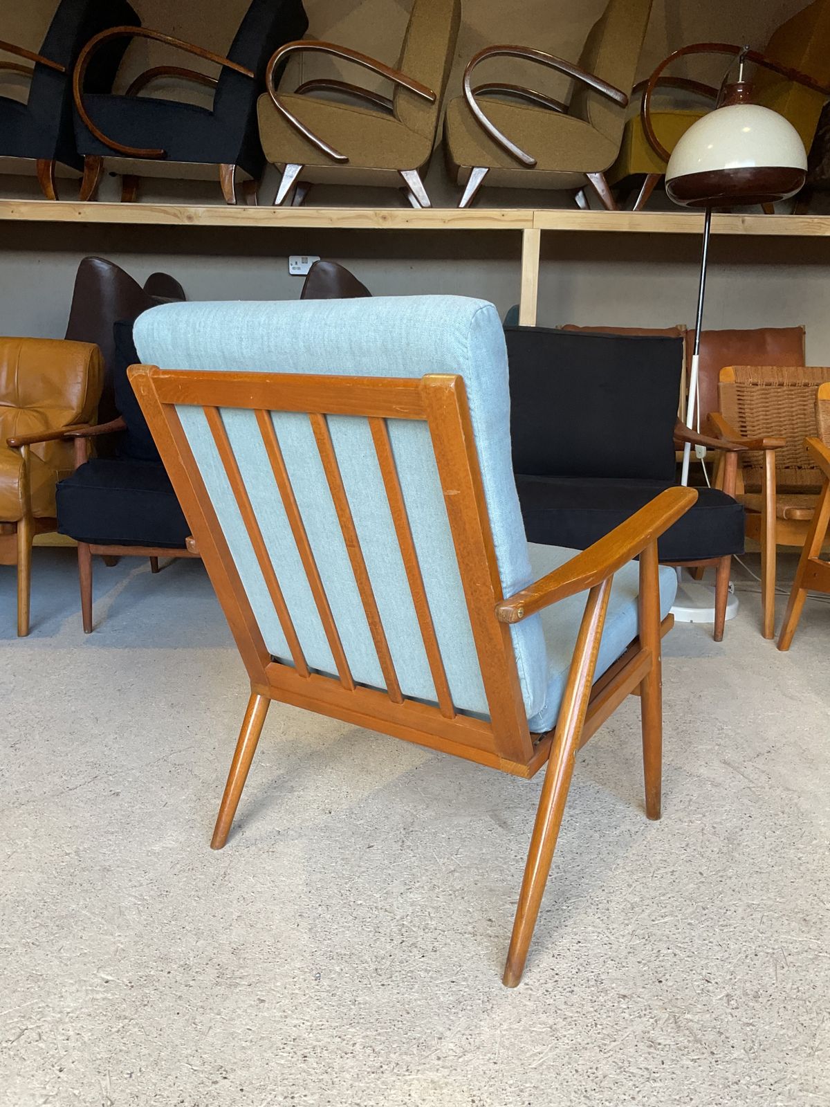 Furniture Hans Wegner Style Ge260 Armchair In Solid Oak Wood   1950s, Midcentury photo