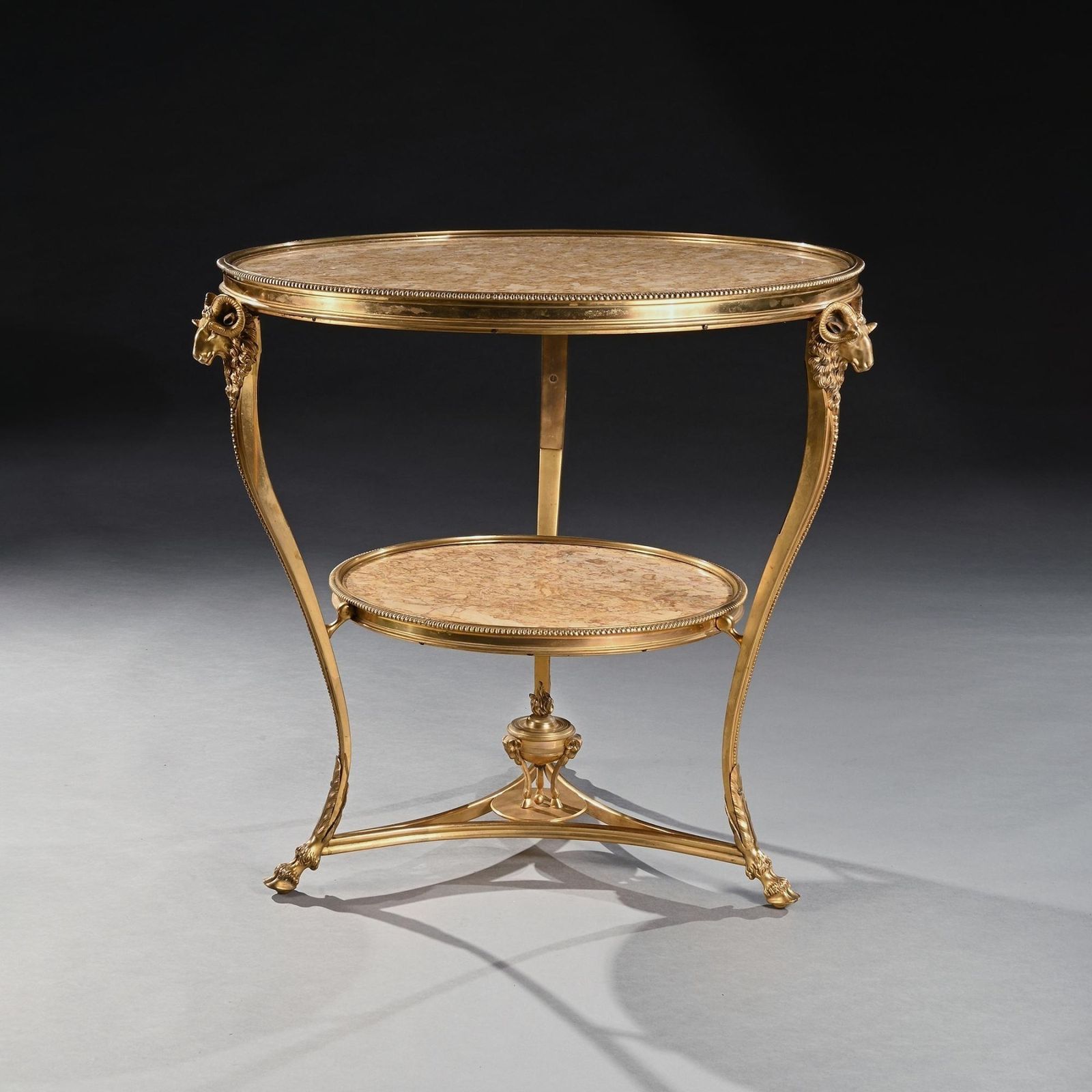 Late 19th Century French Gilt Bronze And Marble Gueridon photo furniture