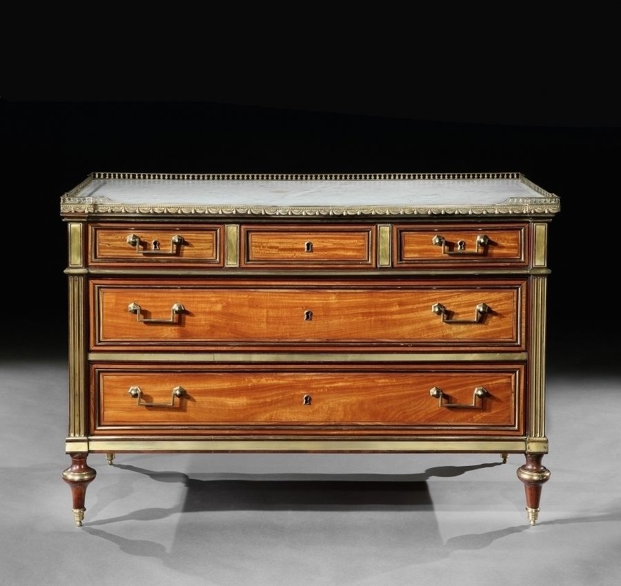 Louis XVI Gilt Bronze Mounted Bois Citronnier And Amaranth Commode Claude Charles Saunier photo for sale