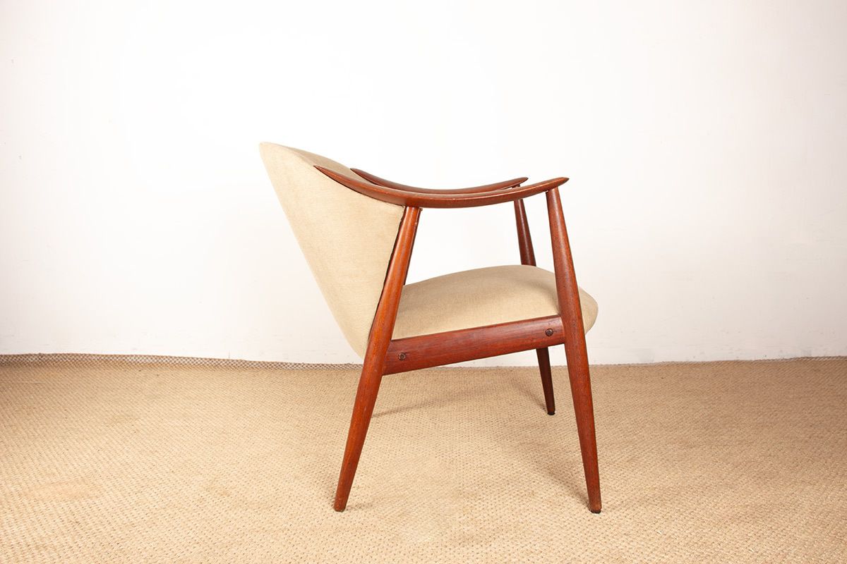 Paire de fauteuils scandinaves en teck et tissu, modèle New Tyrol par Gerhard Berg pour Westnofa, 1960. photo buy