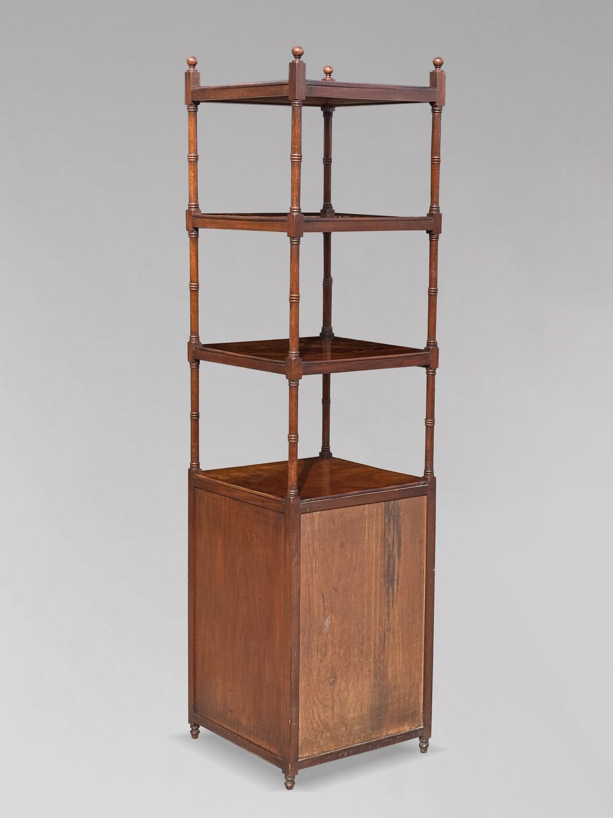 Early 19th Century George III Period Tall Mahogany Whatnot Music Stand photo vinterior
