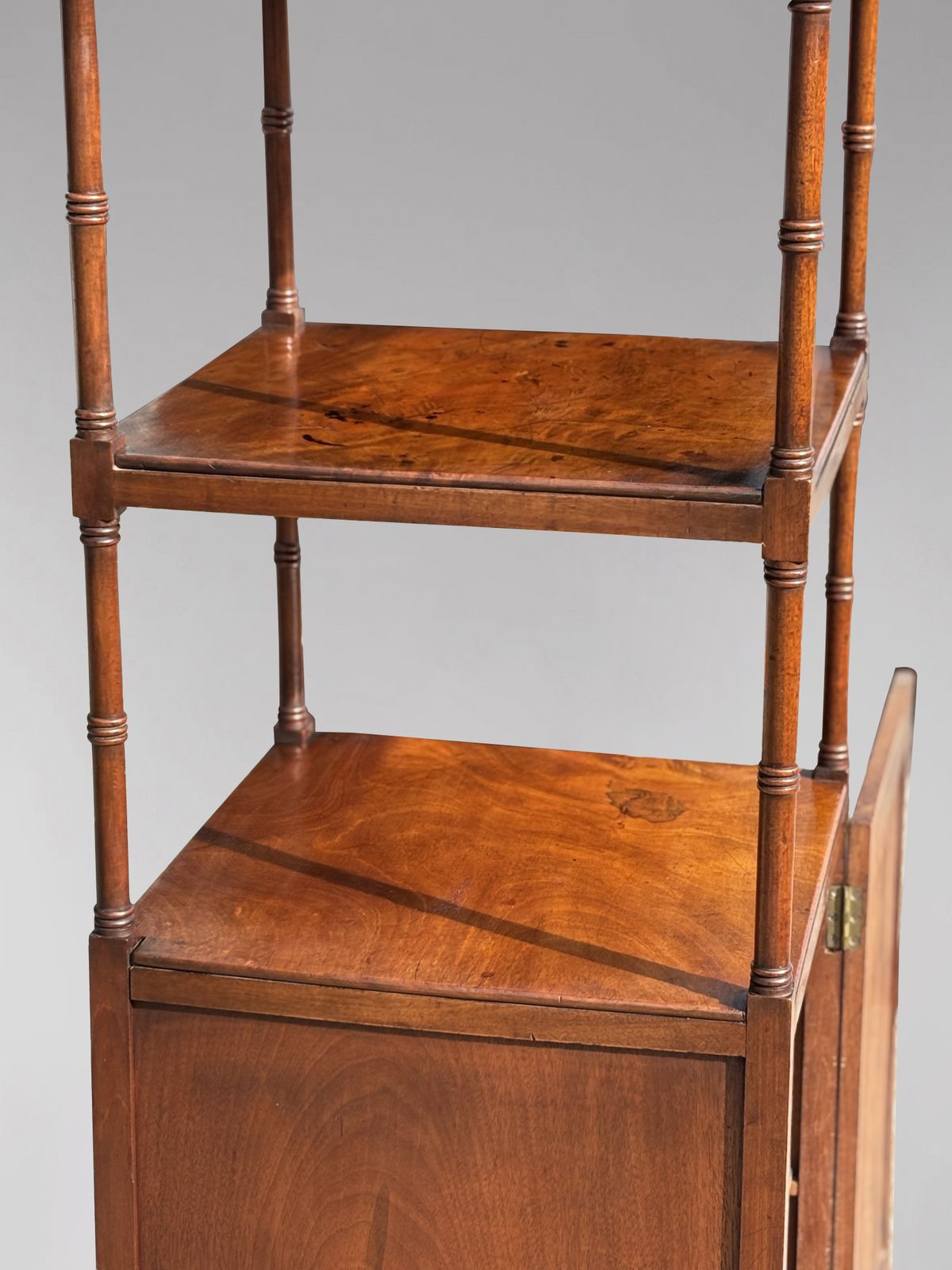 Furniture Early 19th Century George III Period Tall Mahogany Whatnot Music Stand photo