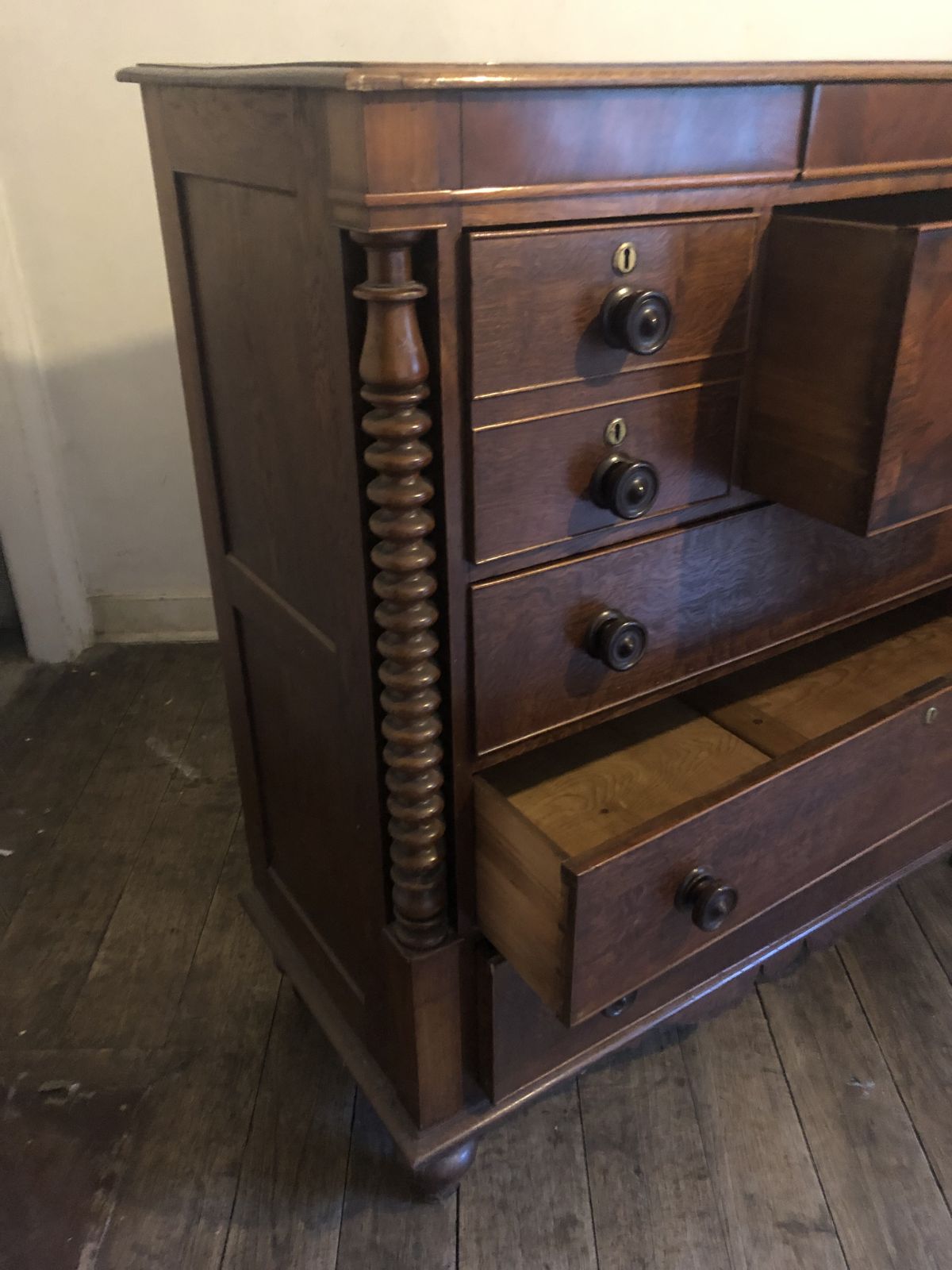A Victorian Mahogany Chest Of Drawers With Secret Compartment photo Furniture