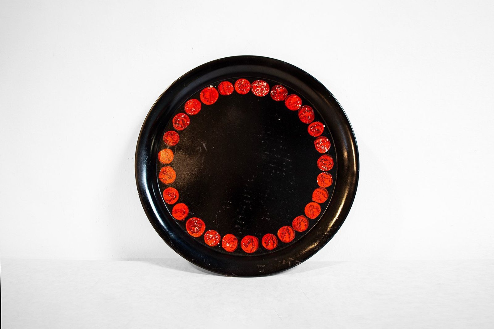 Enamelled Iron Tray By Piero Fornasetti For Atelier Fornasetti, Italy, 1950s photo furniture
