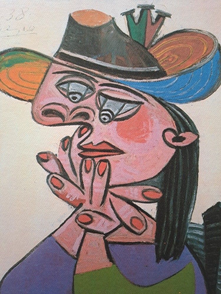 Pablo Picasso Signed Woman In A Hat Certificate Spadem Paris photo for sale