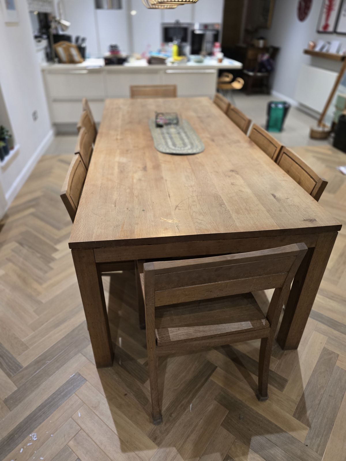 10 Seater Ethnicraft Solid Oak Dining Table photo 800.0