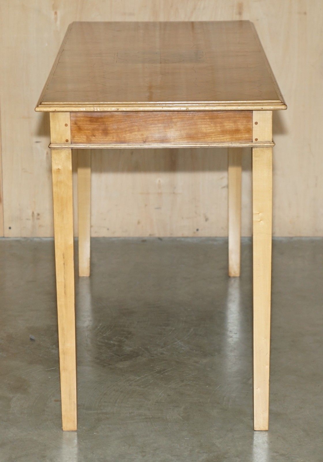 5950.0 Exquisite Super Decorative Circa 1920's Oyster Laburnum Wood Console Table photo