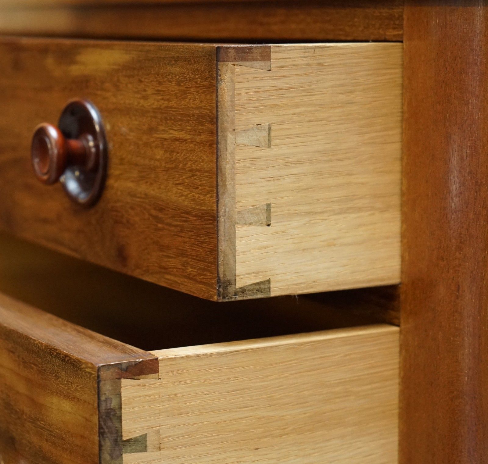 photo buy Pair Of Antique Estate Made Bow Fronted 168.5cm Walnut Tallboy Chest Of Drawers
