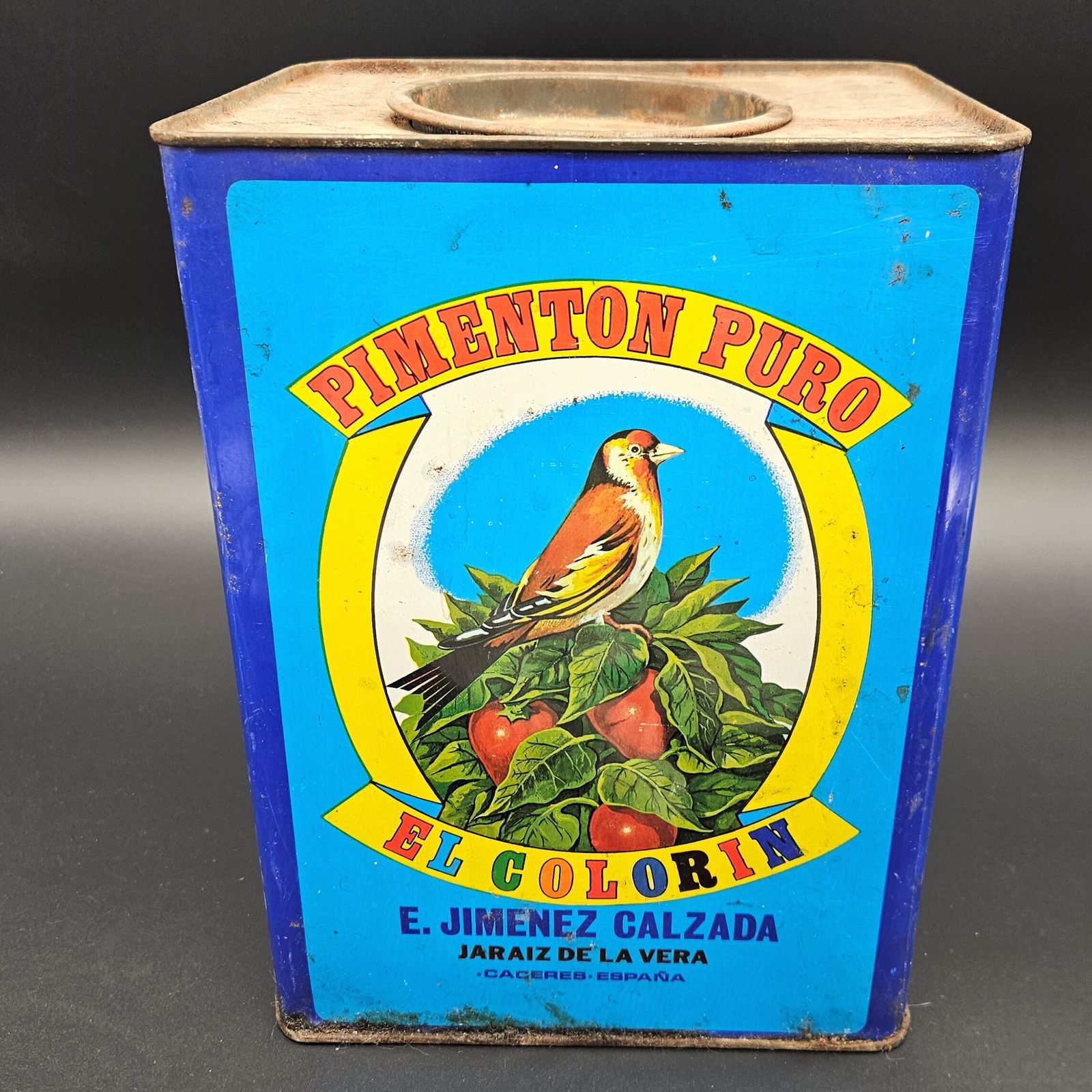 Rare Advertising Tin Can By Pimentón Puro De Jaraiz De La Vera. 1920   1930