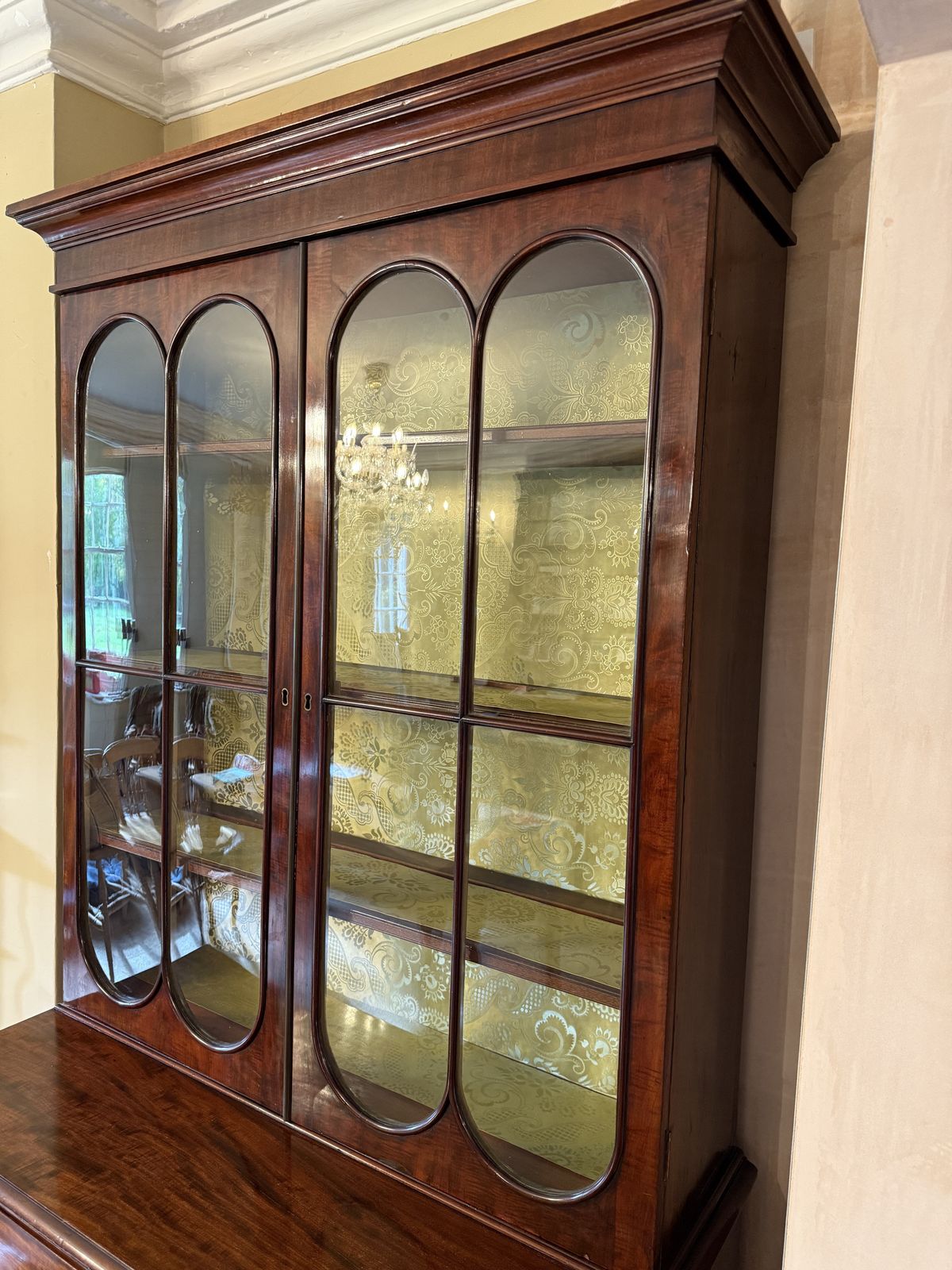 photo vinterior Antique Mahogany Secretaire Writingdesk Bookcase Old Times Furnishing Co, London