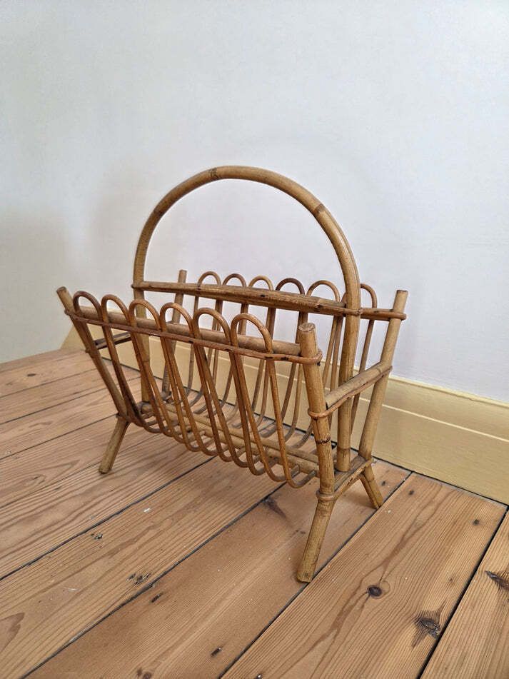 Vintage Bamboo Magazine Rack photo buy