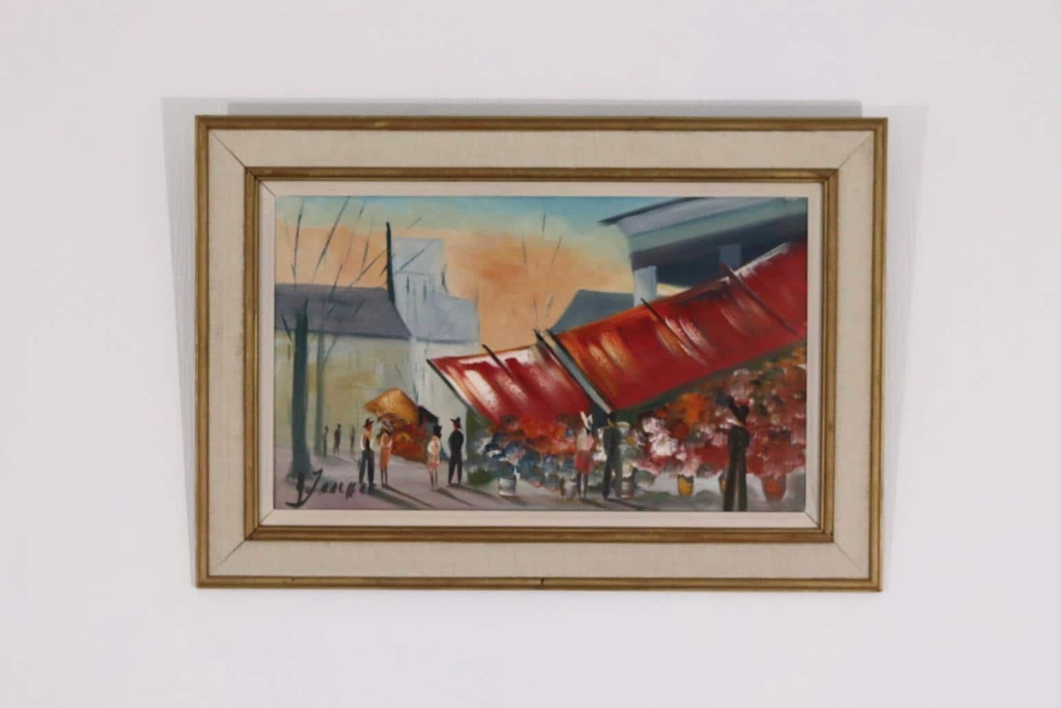 Original Swedish Oil On Canvas – “Madelientorget I Paris” By Hartvig Jarlhov – Signed & Framed – 71.5 × 48.5 Cm (28.1" × 19.1")