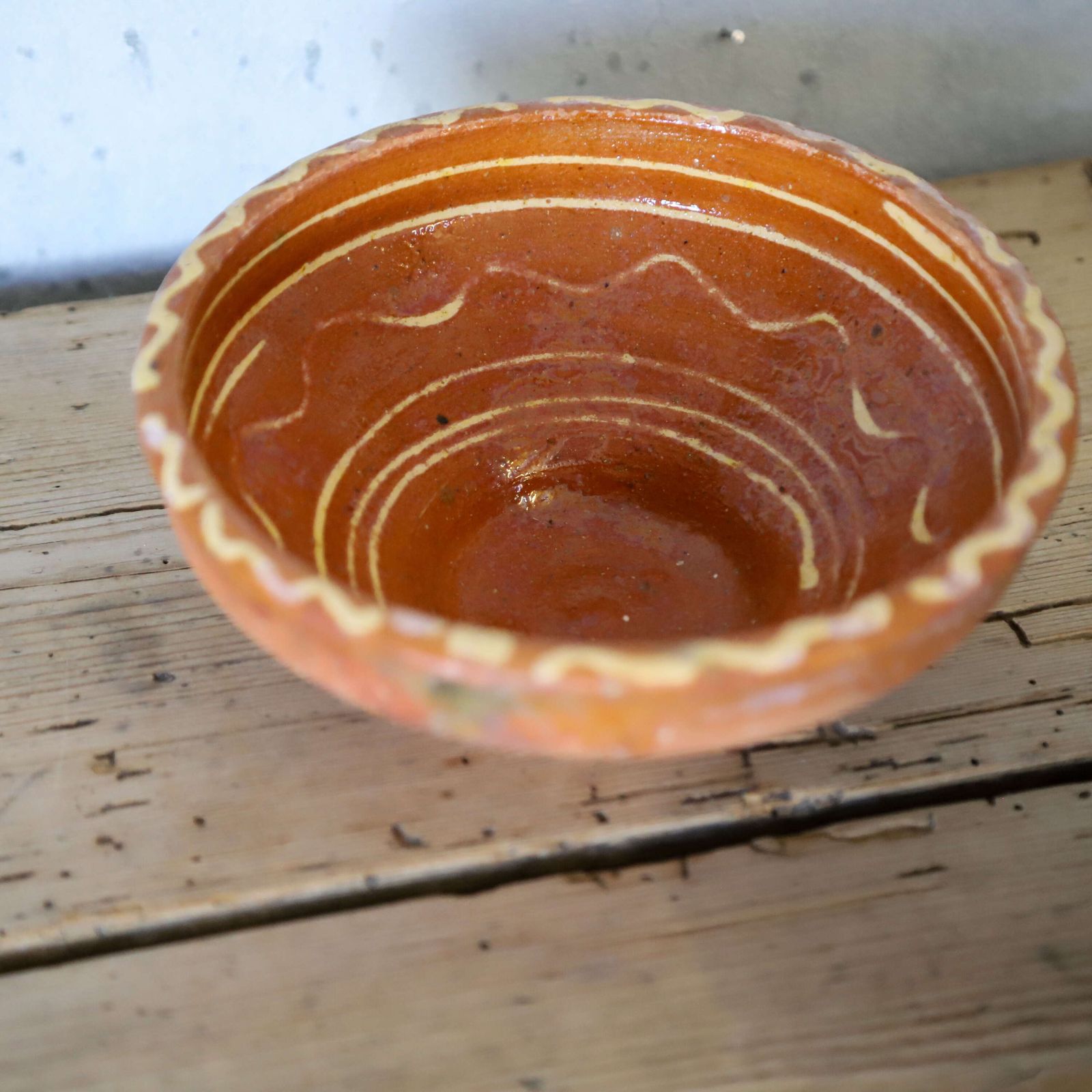 Early 20th Century C.1920s Welsh Vernacular Set Of Five Semi Glazed Earthenware Bowls photo Home Decor