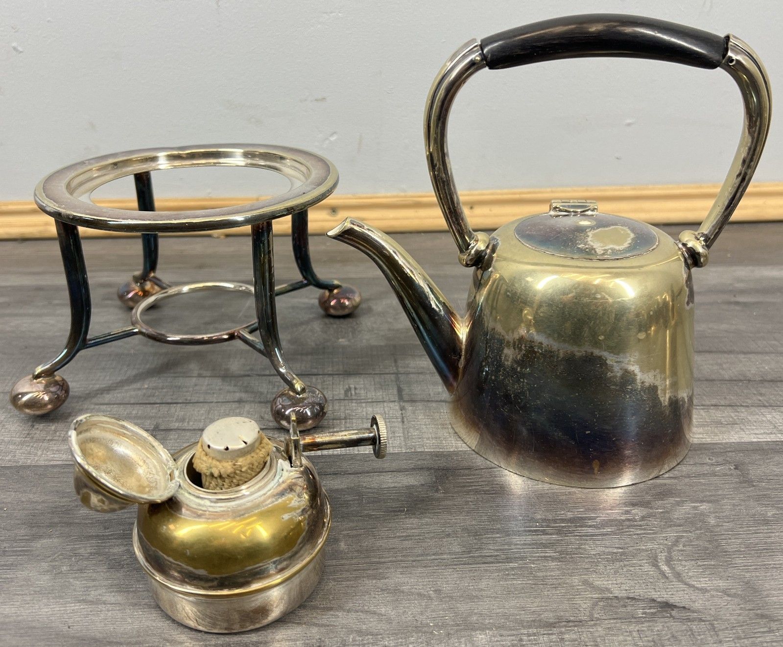 Vintage French Tea And Coffee Set Silver Plated 6 Piece With Tray Lot 4417 photo 349.0