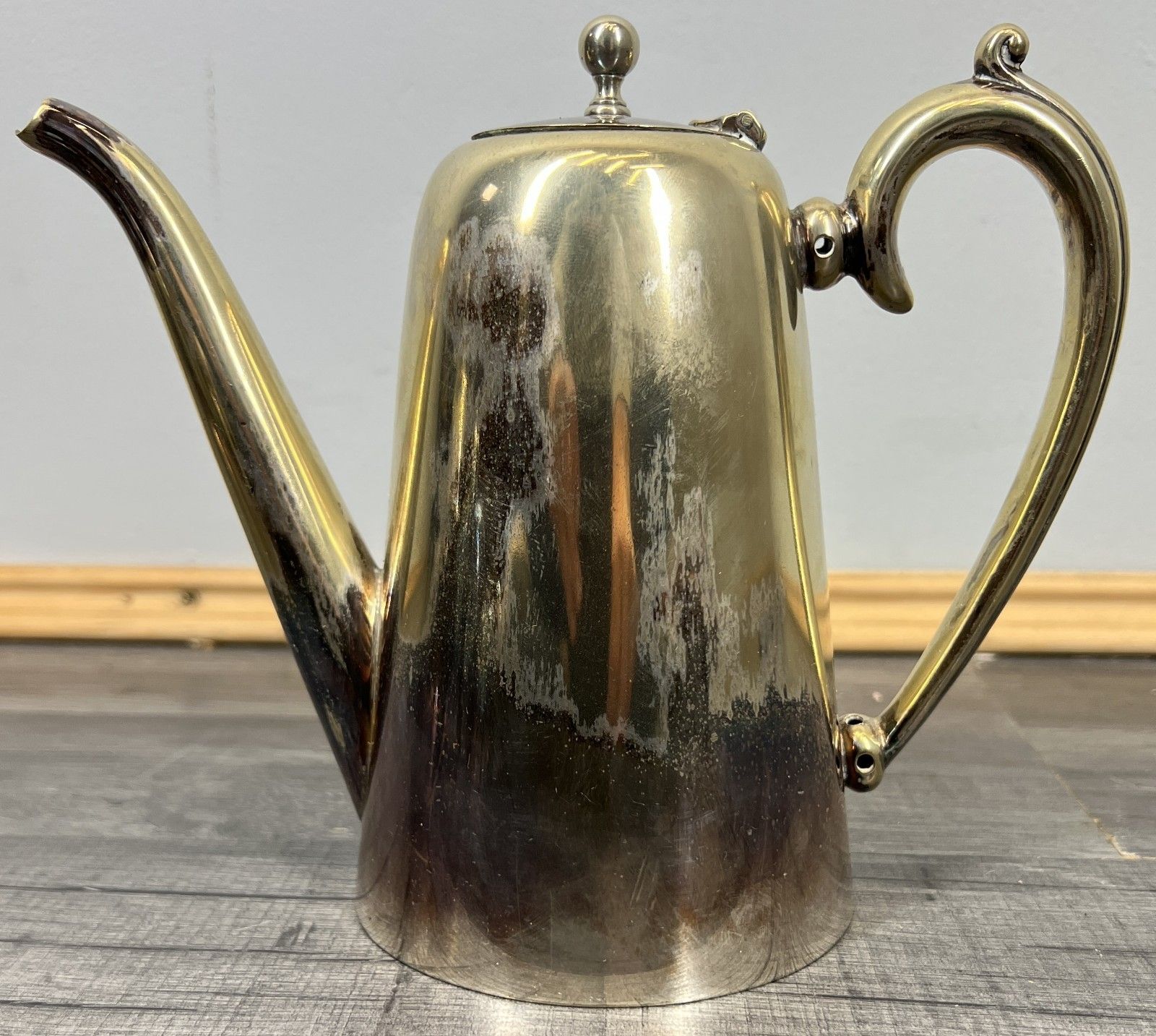 349.0 Vintage French Tea And Coffee Set Silver Plated 6 Piece With Tray Lot 4417 photo