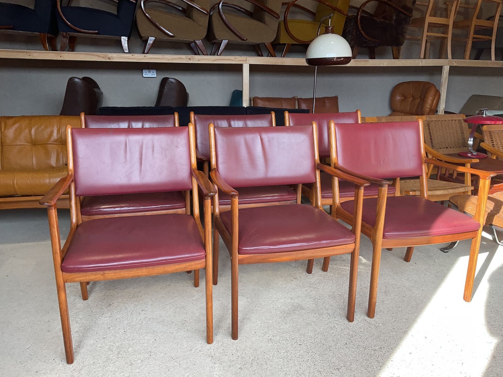 Set Of 6 Mid Century Dining By Ole Wanscher And P. Jeppesen Furniture 1960s photo buy