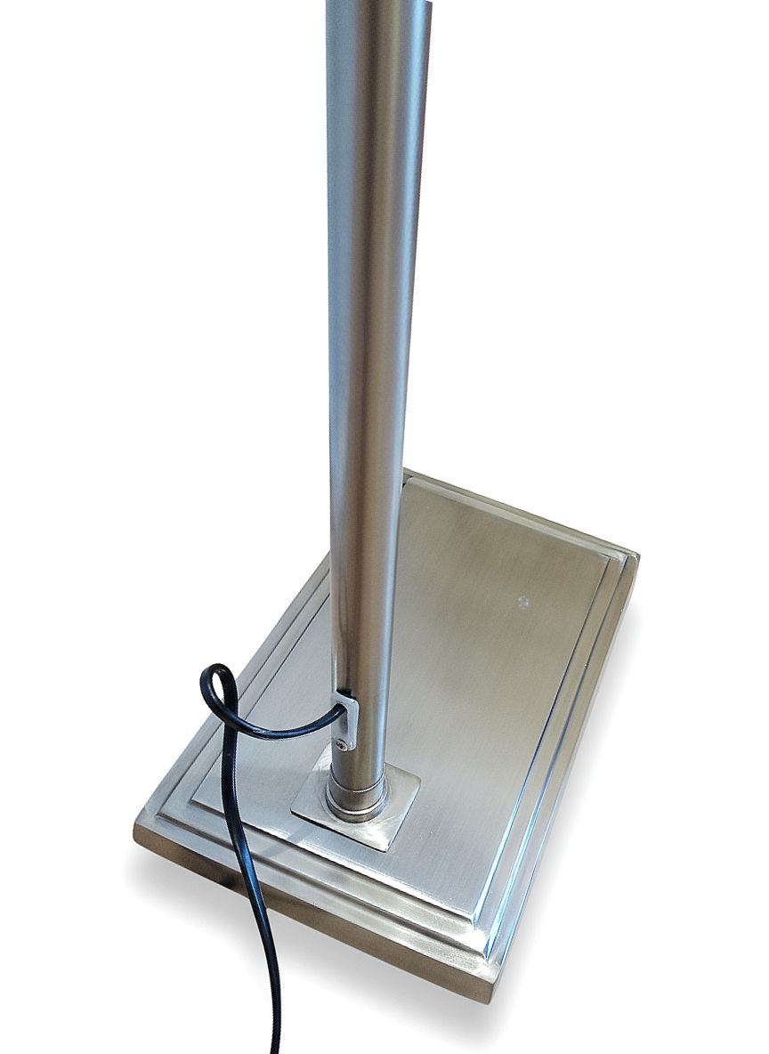 Industrial Style Banker's Shade , Adjustable Floor Lamp photo vintage