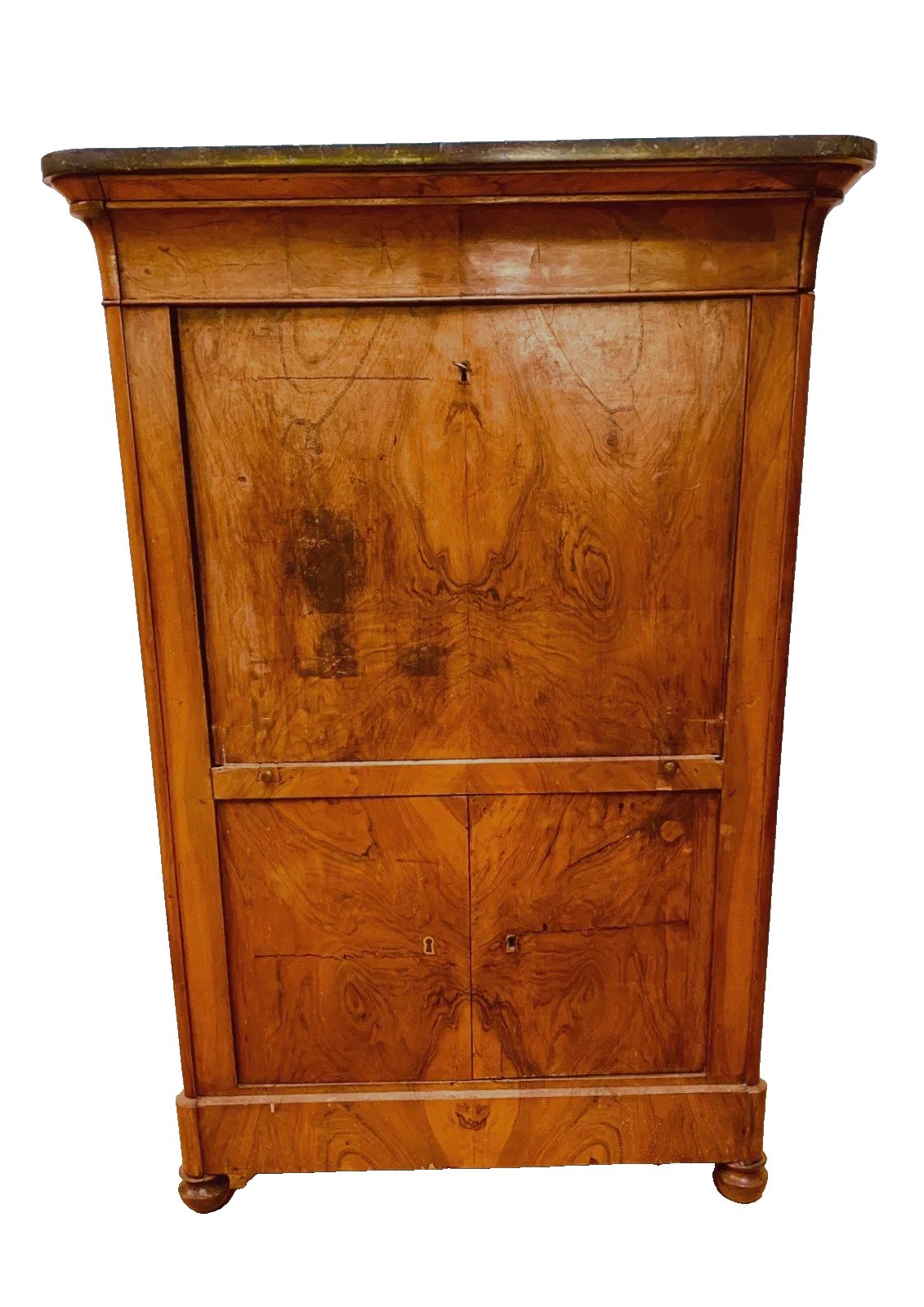 photo furniture Louis Philippe Walnut Bramble Secretary 19th Century