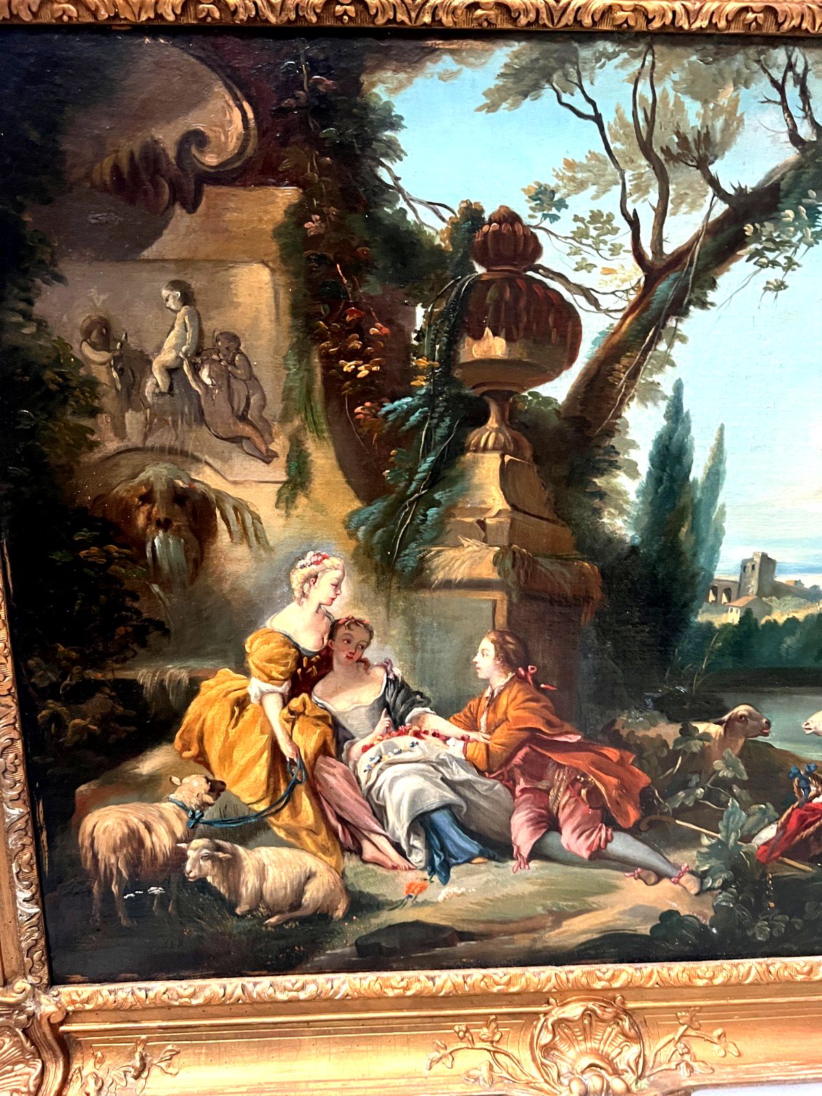 photo buy Oil On Canvas Epastoral Scene In A Landscape "20th Century