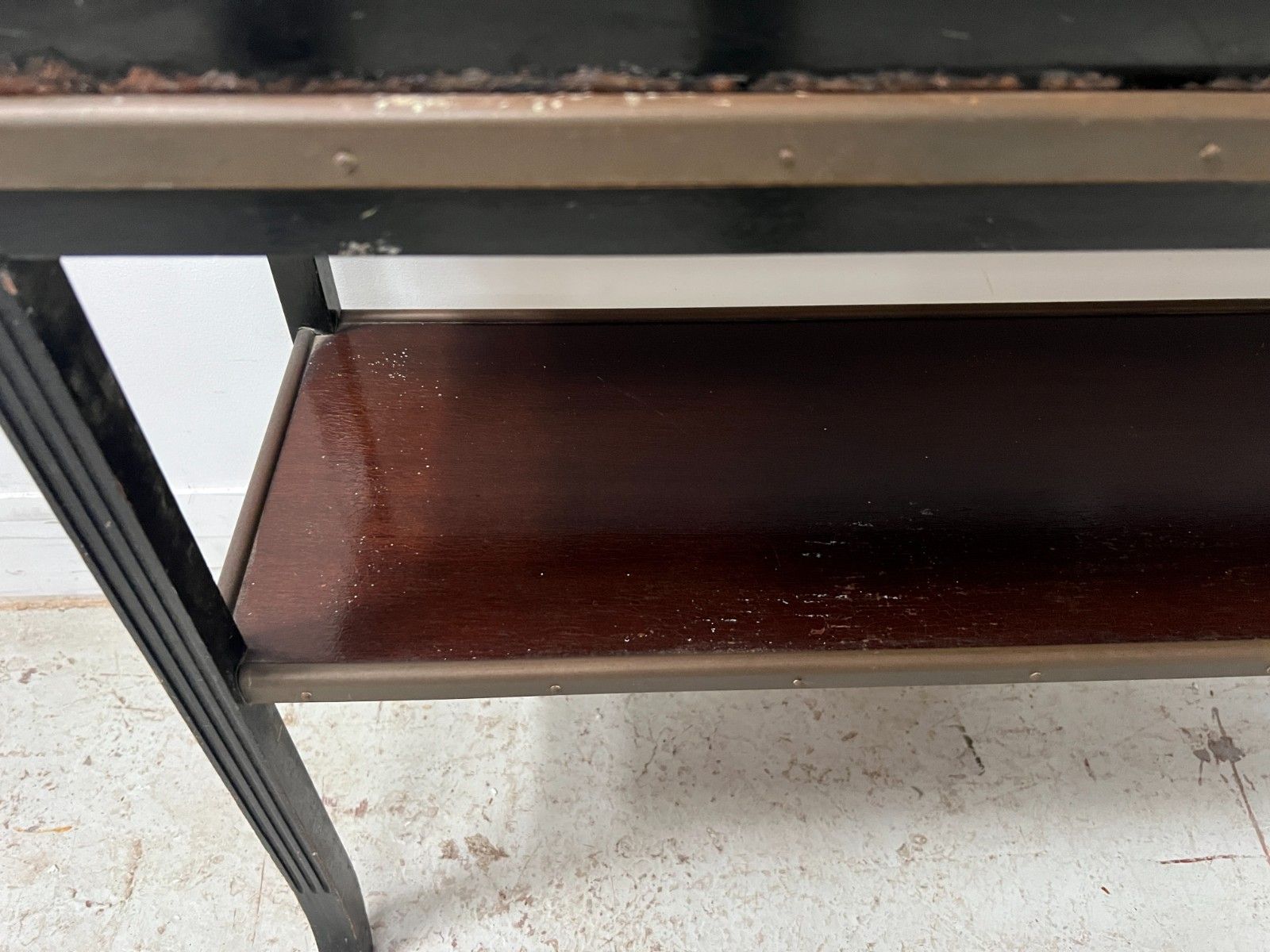 Console And Planter In Wood And Lacquered Sheet Metal XX Century photo for sale