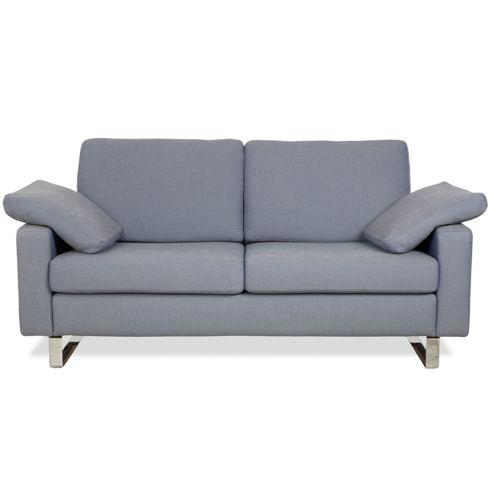 Canapé 2 places Cor Conseta en tissu gris-bleu, chrome