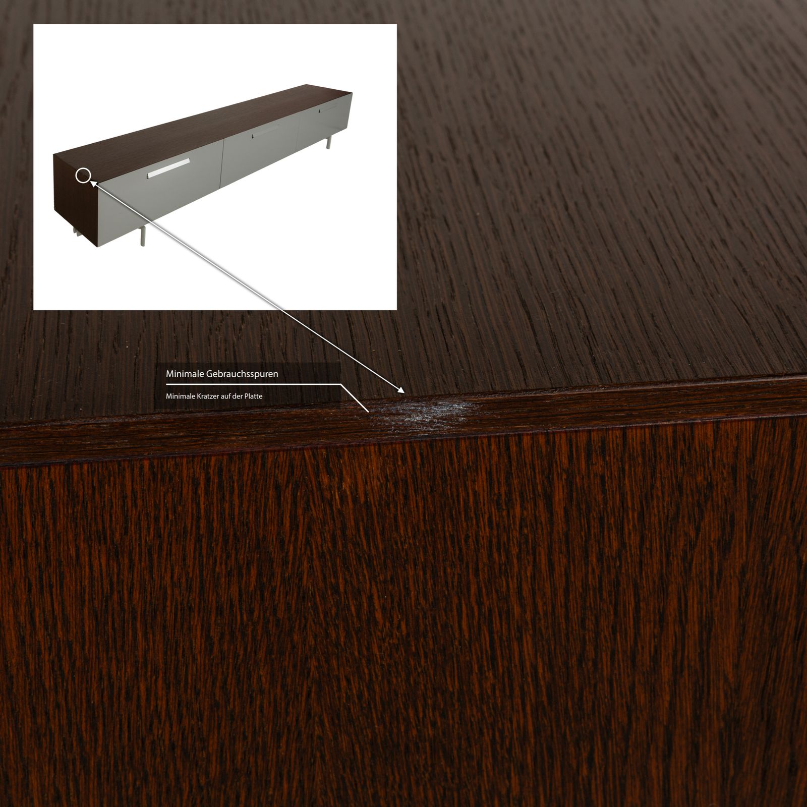 photo furniture Buffet Ligne Roset en bois, gris-brun, lowboard