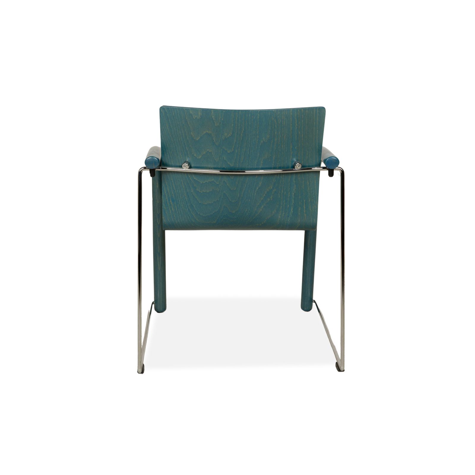 Lot de 6 chaises Thonet S320 en tissu, bleu-gris photo vintage