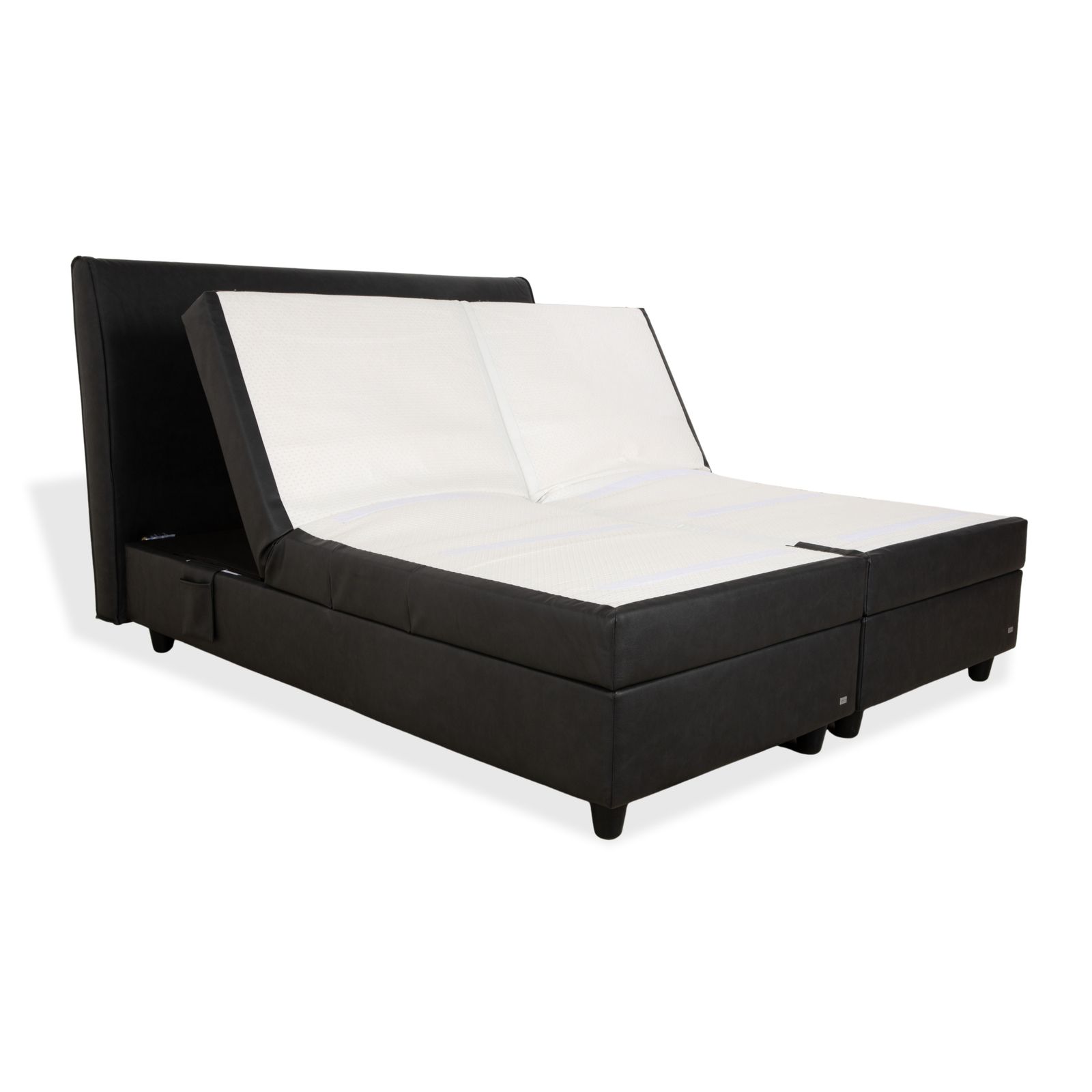 Lit Ruf en simili cuir noir/anthracite, 180 x 200 cm photo for sale