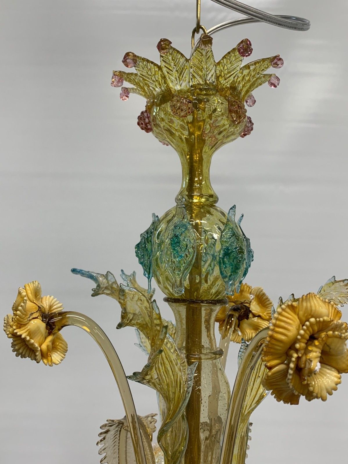 Vintage Murano Chandelier Attributed To Galliano Ferro 1940 Made In Italy photo Lighting
