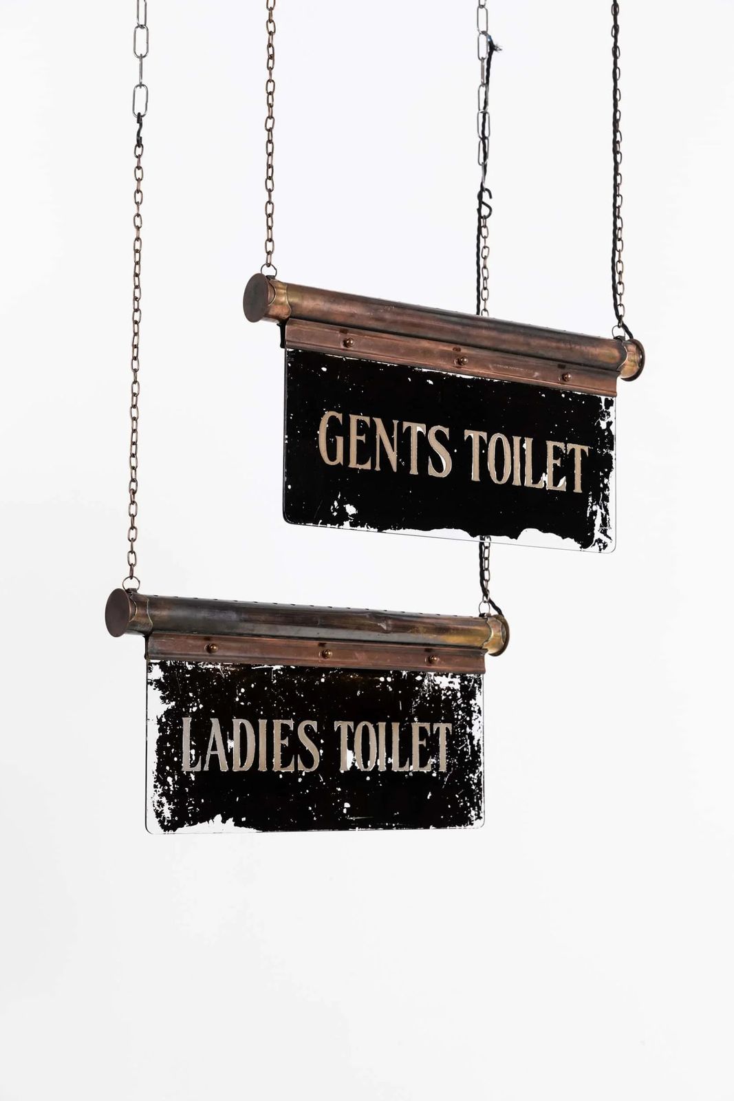 Antique Art Deco Ladies & Gents Toilet Signs