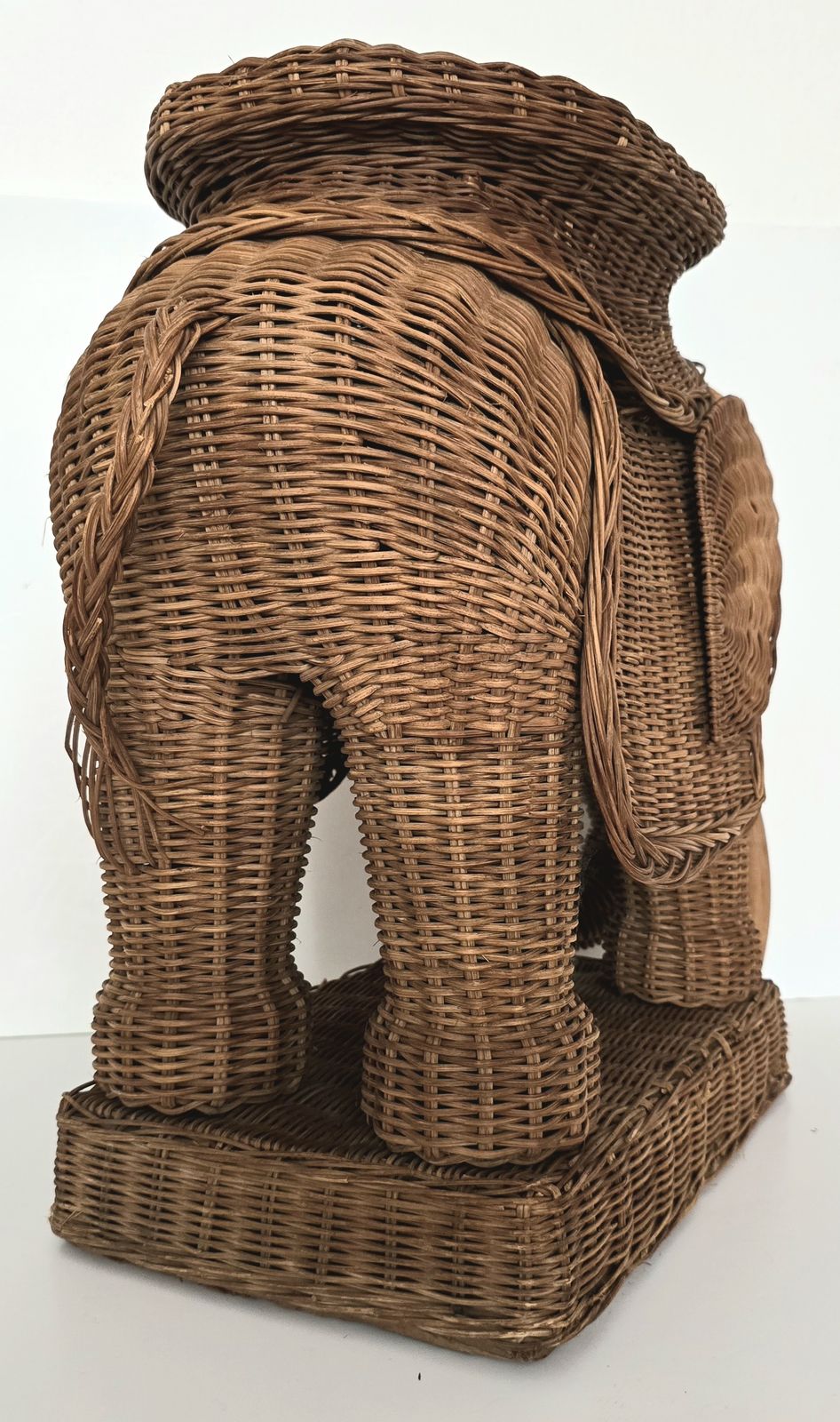 photo buy Mid Century French Wicker Elephant Table.