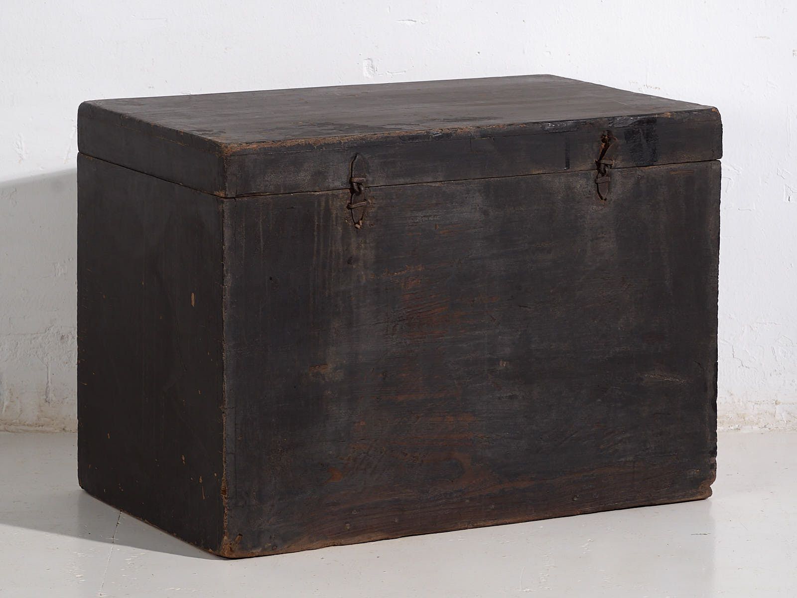 Antique Wooden Box With Illustrations Of Peonies (China, C.1900) #5 photo furniture