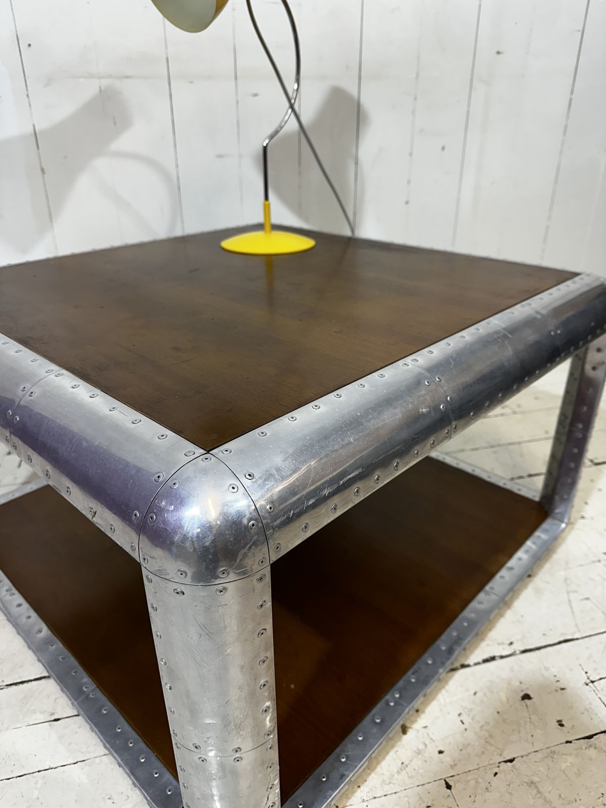 Industrial Aviator Style Hotel Coffee Table photo vintage