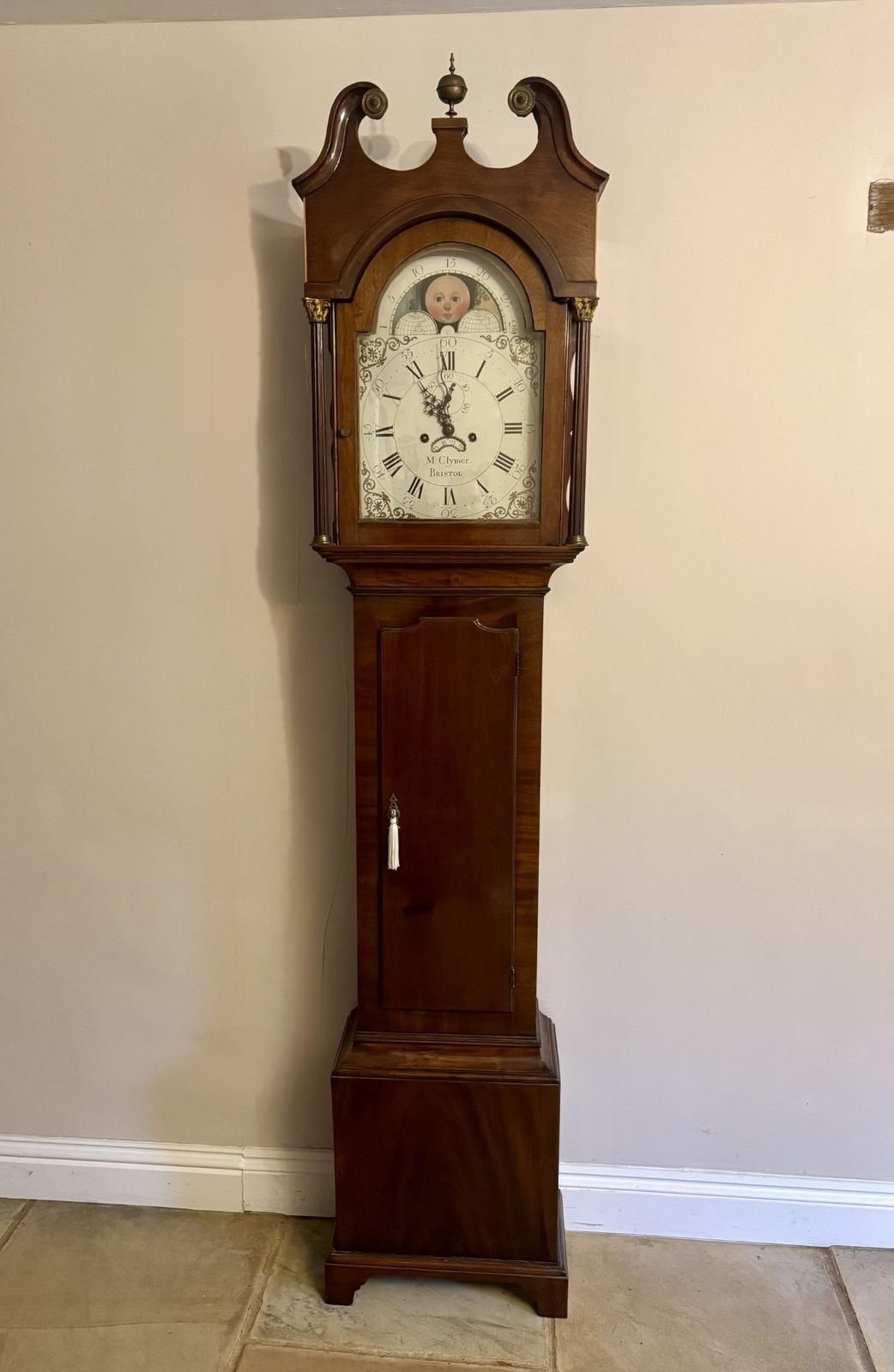 Impressive Quality Antique George III Mahogany Eight Day Longcase Clock photo buy