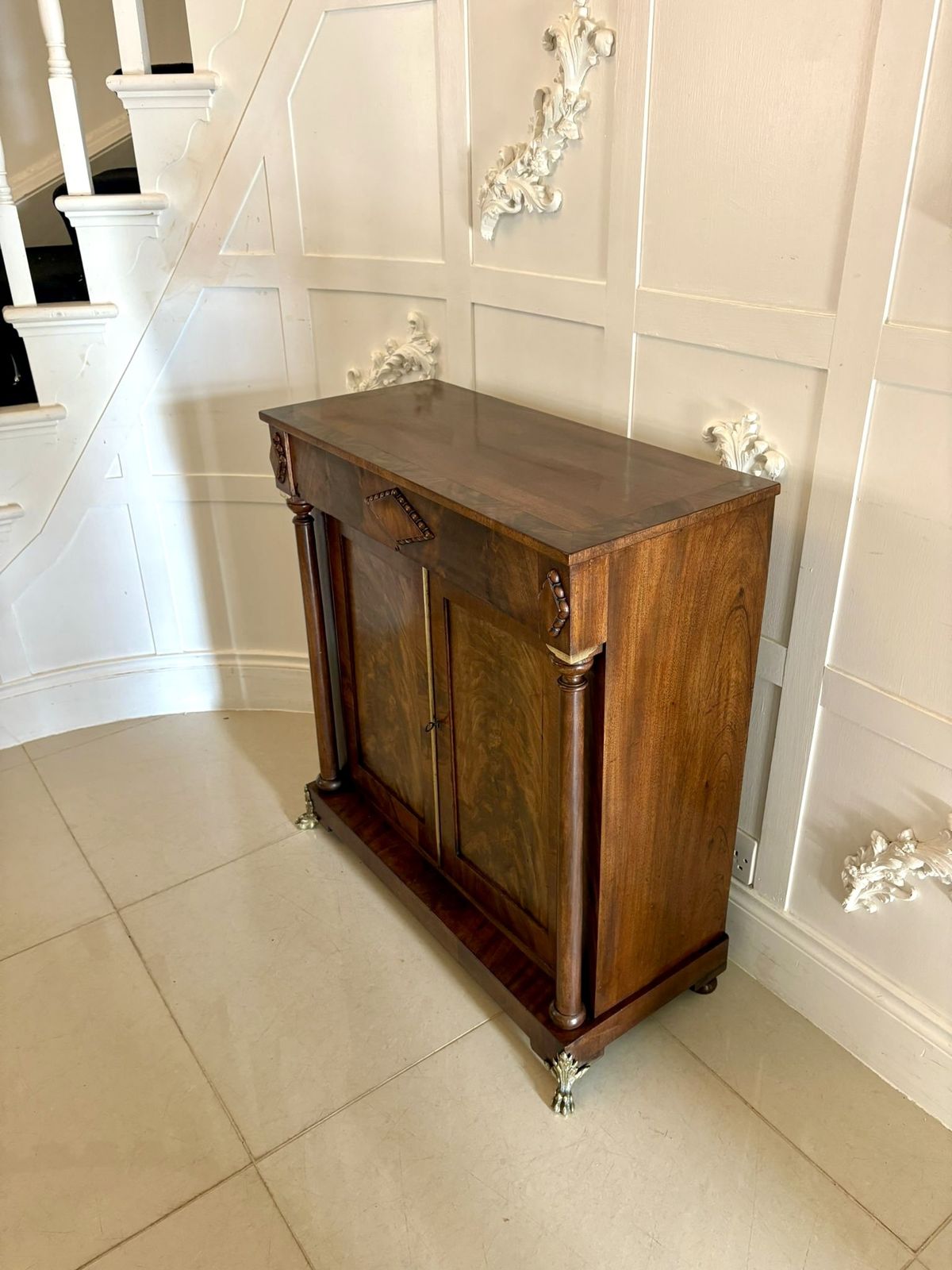 Fine Antique 19th Century Figured Mahogany Chiffonier Cabinet photo buy
