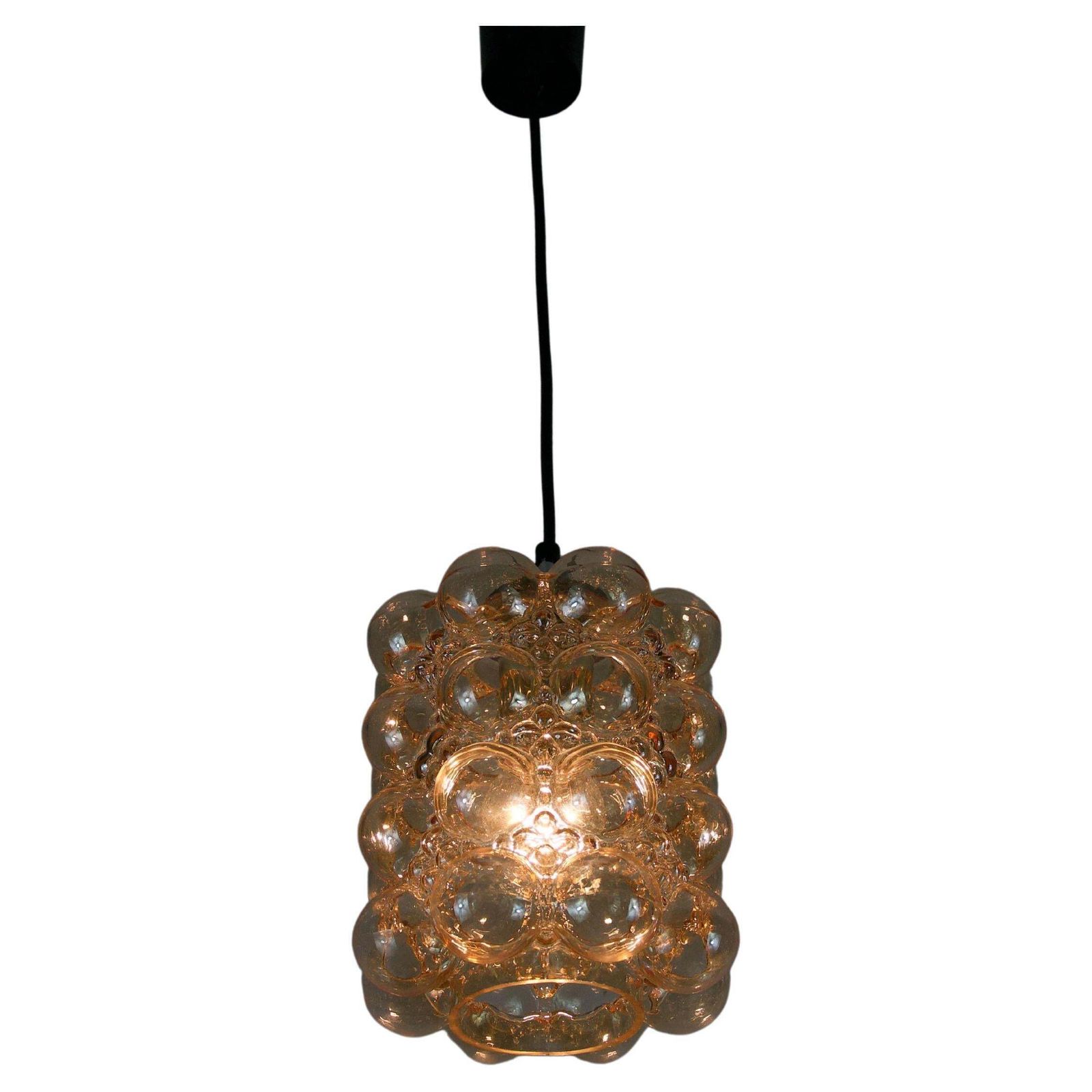 Bubble Glass Pendant Lamp By Helena Tynell For Glashütte Limburg, 1960s