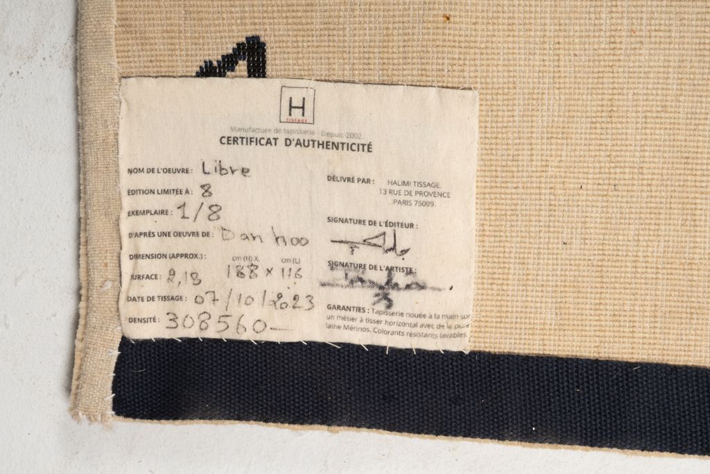 Dan Hôo. Hand Knotted Tapestry In Merino Wool. Contemporary. photo 4500.0