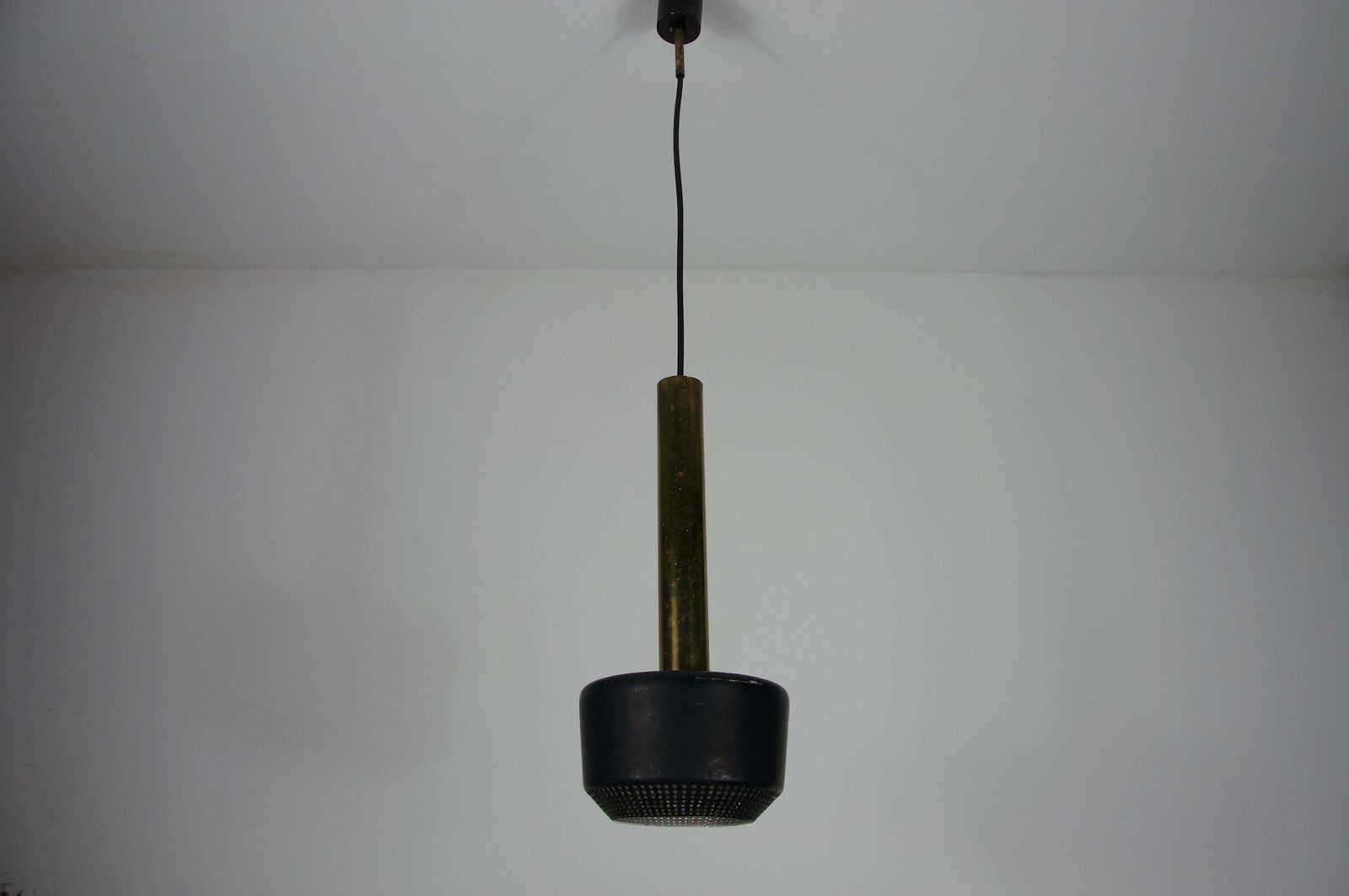 Brass Pendant Lamp By Vilhelm Lauritzen For Louis Poulen, 1960s, Denmark photo Lighting