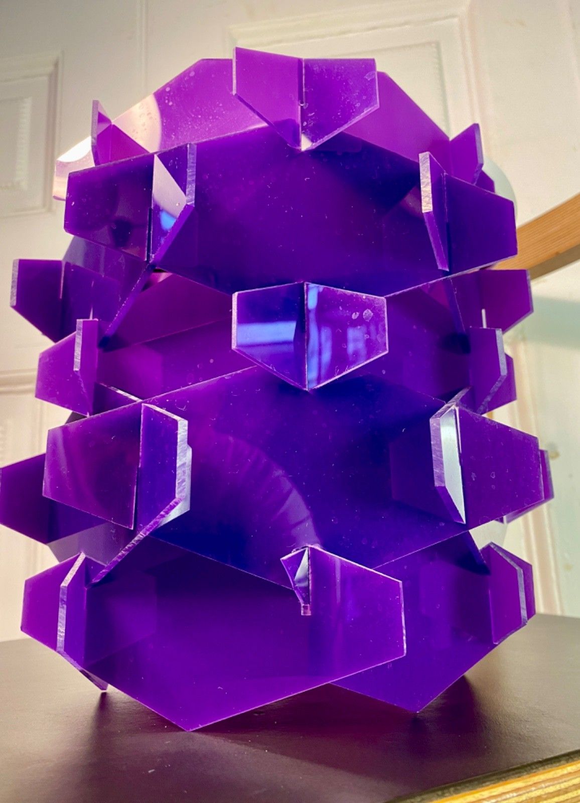 photo buy Original 1960s 70s Purple Perspex Ceiling Pendant Light.
