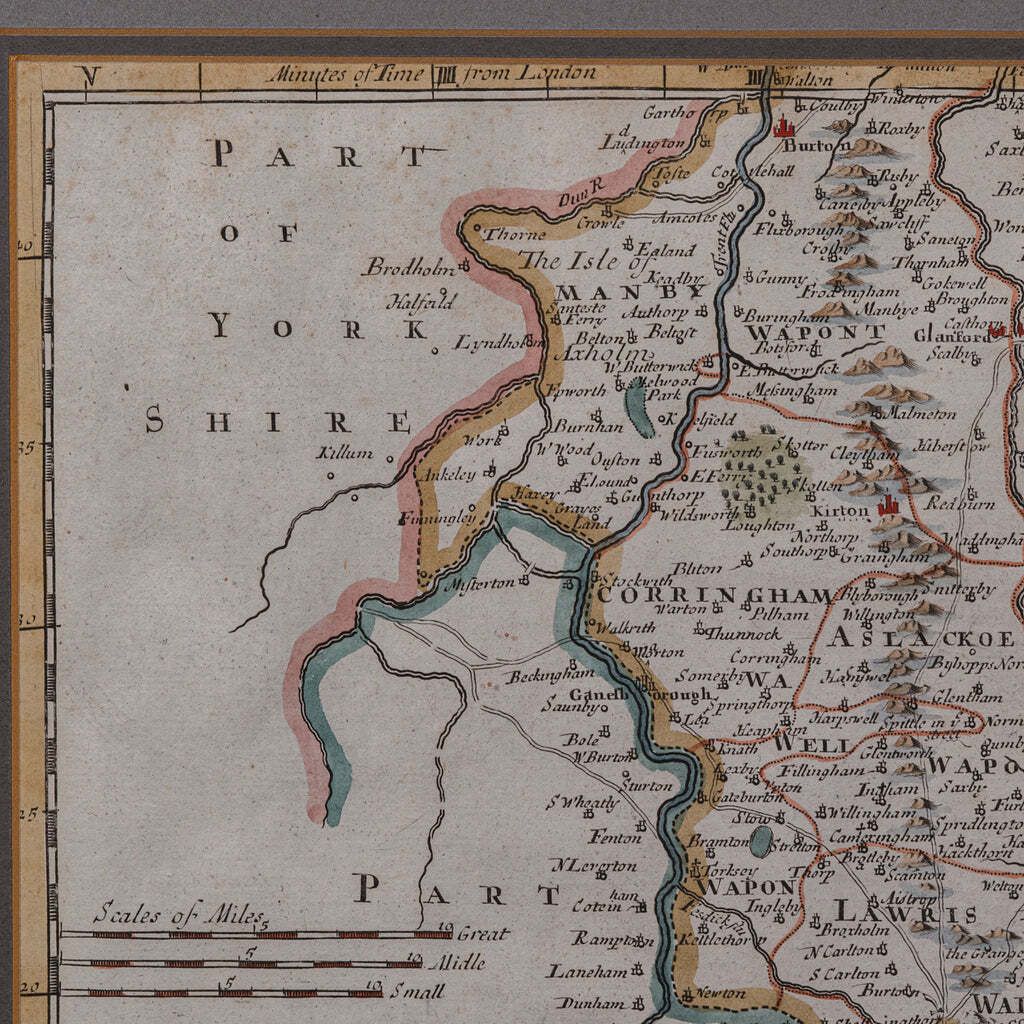Antique Lincolnshire Map, English, County Cartography, Robert Morden, Victorian photo vinterior