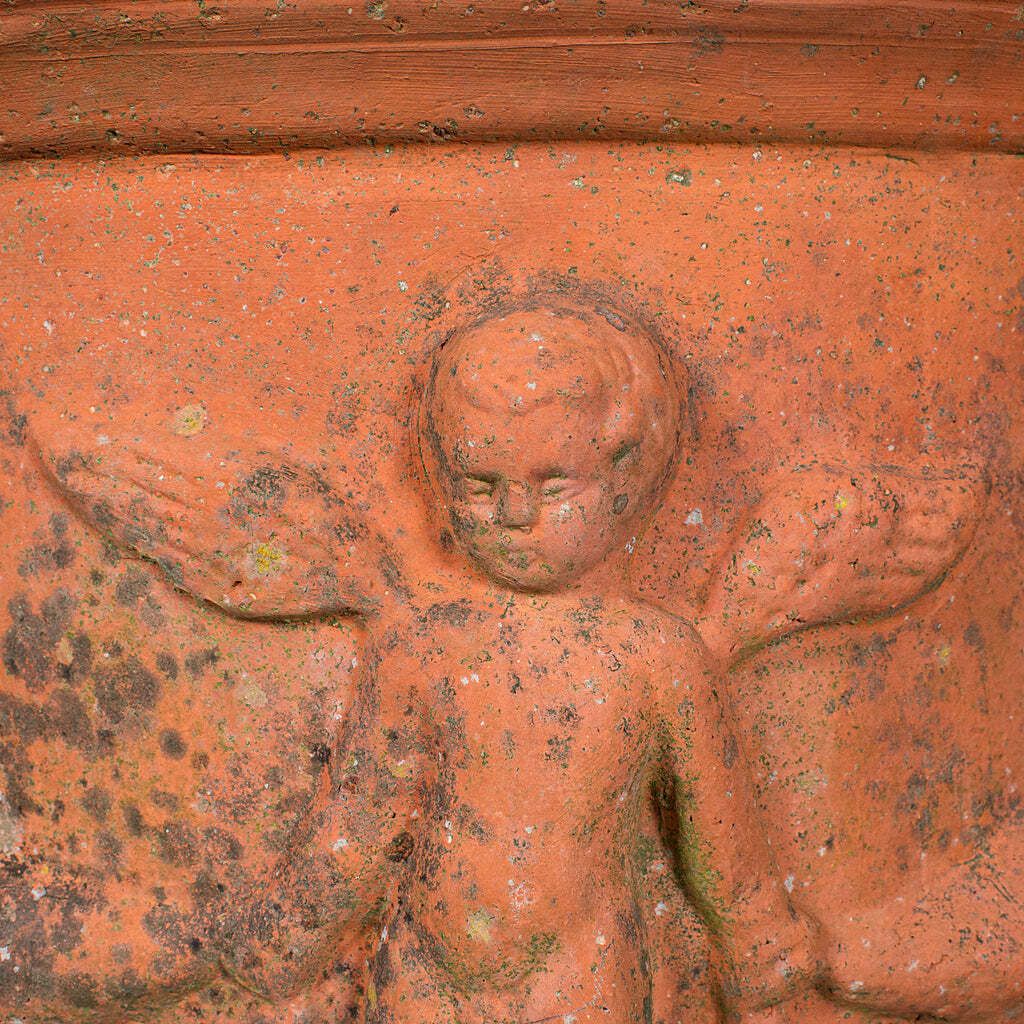 photo furniture Antique Patio Jardinière, English, Terracotta, Veranda Planter Pot, Edwardian