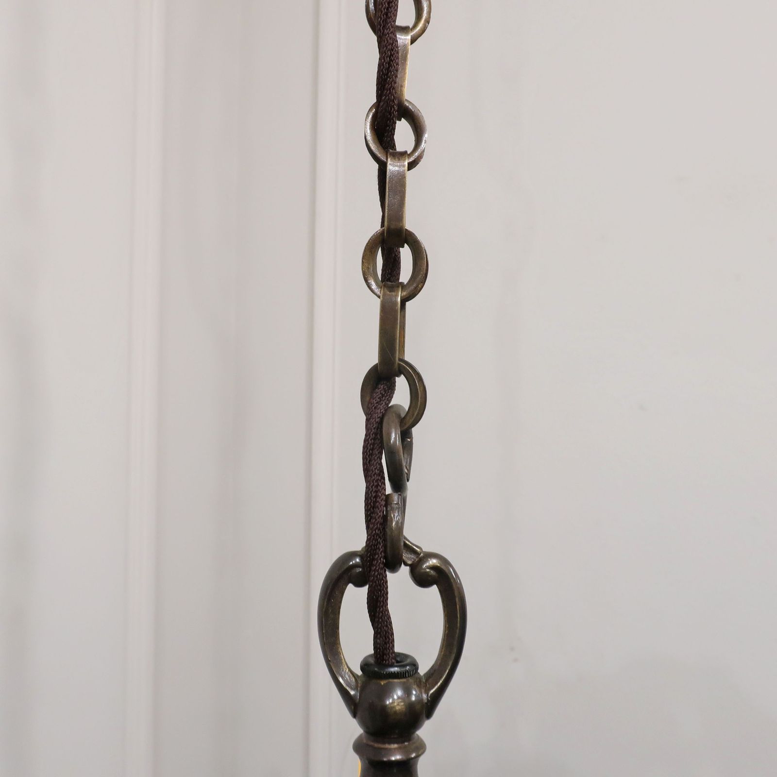 photo buy Edwardian Bronzed Chandelier Attributed To G.E.C