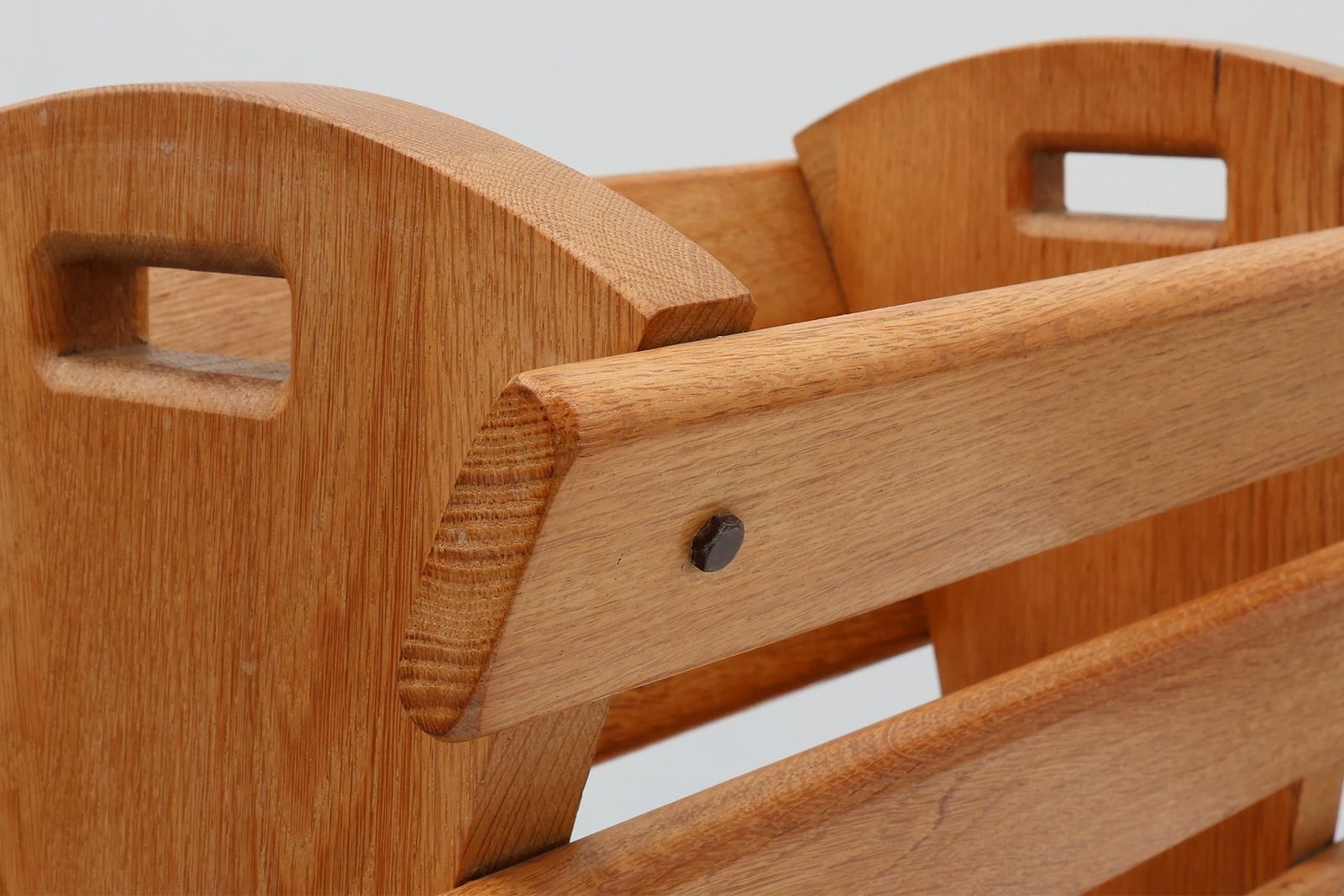 photo for sale Mid Century Oak Magazine Rack, France, 1960s